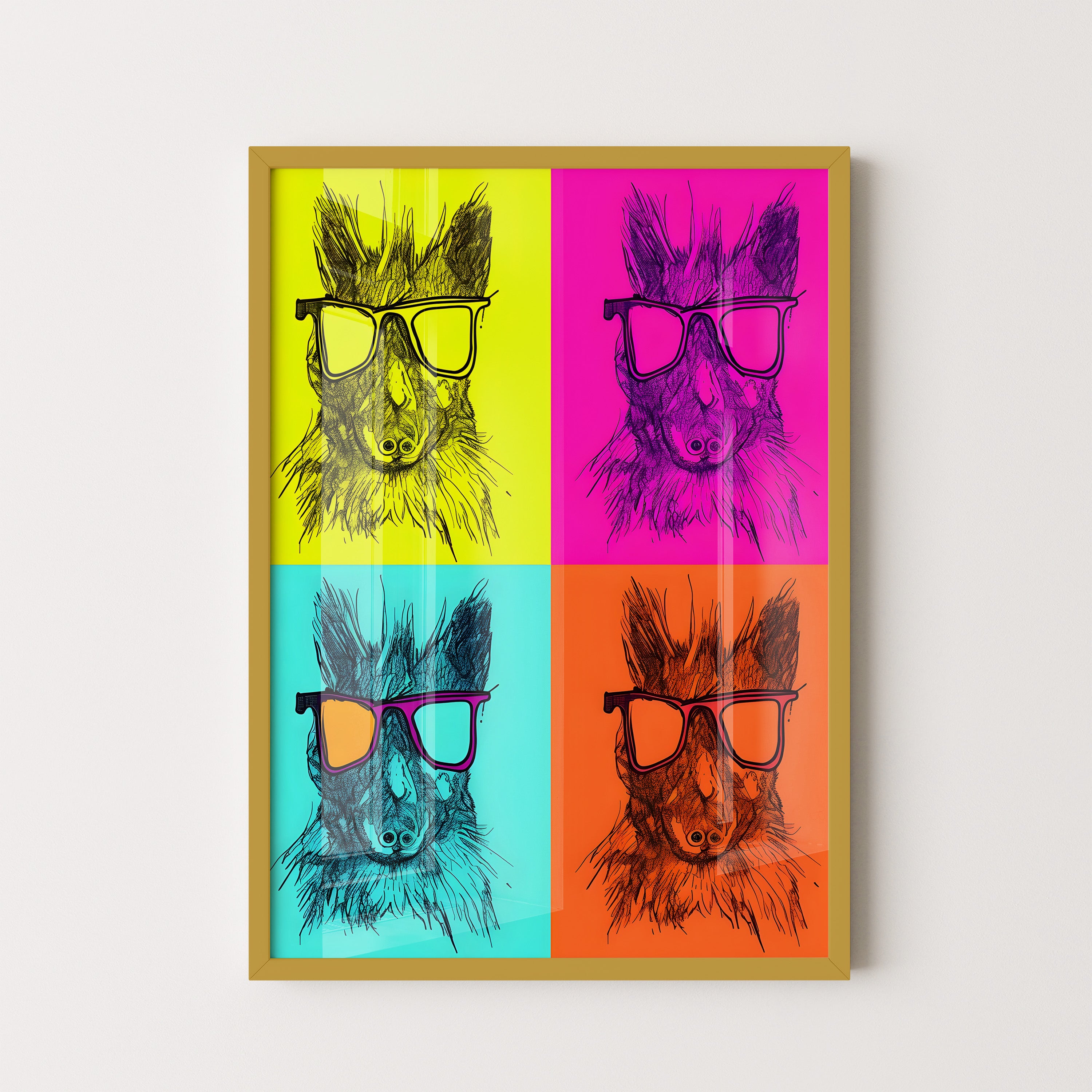 Pop Art Llama Quartet