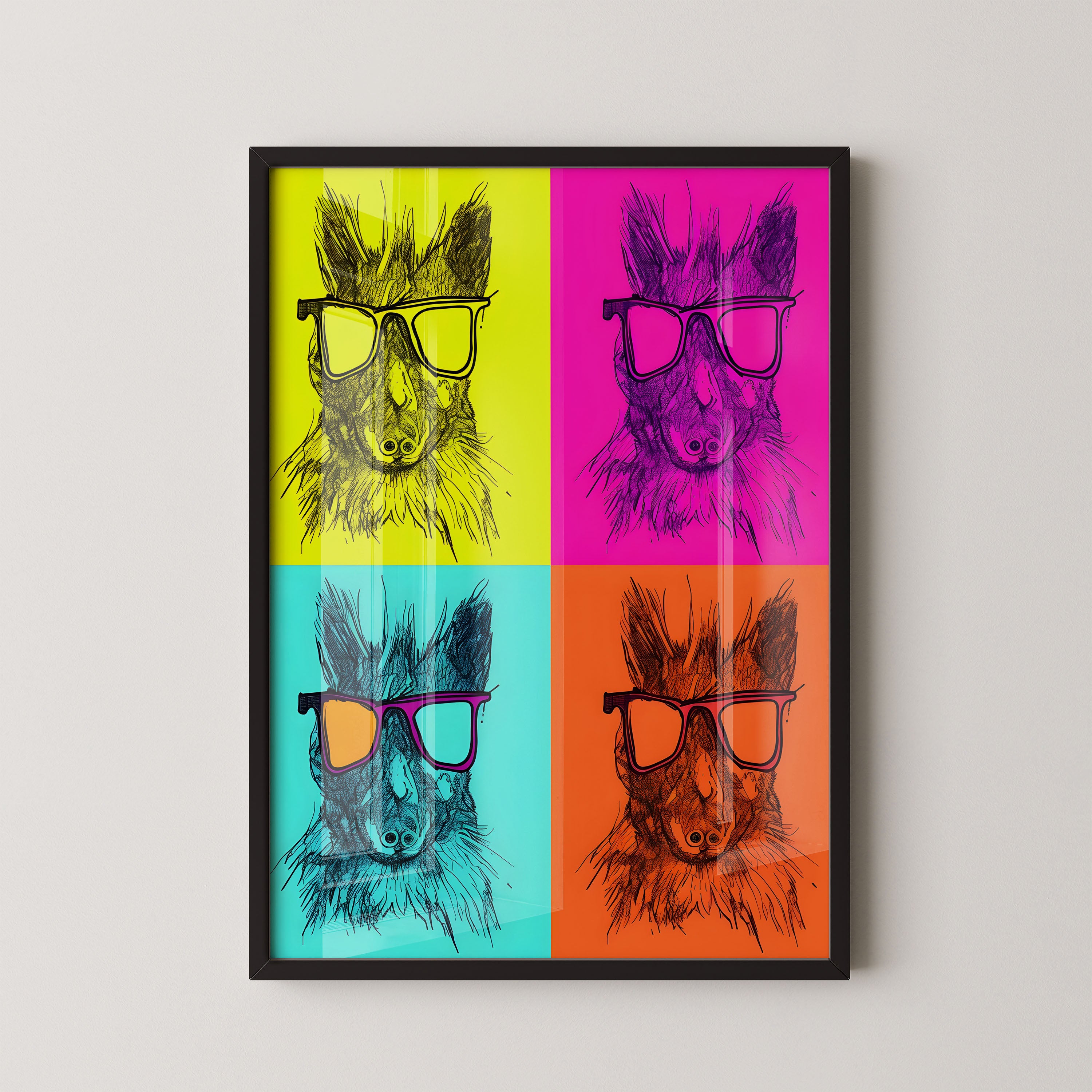 Pop Art Llama Quartet
