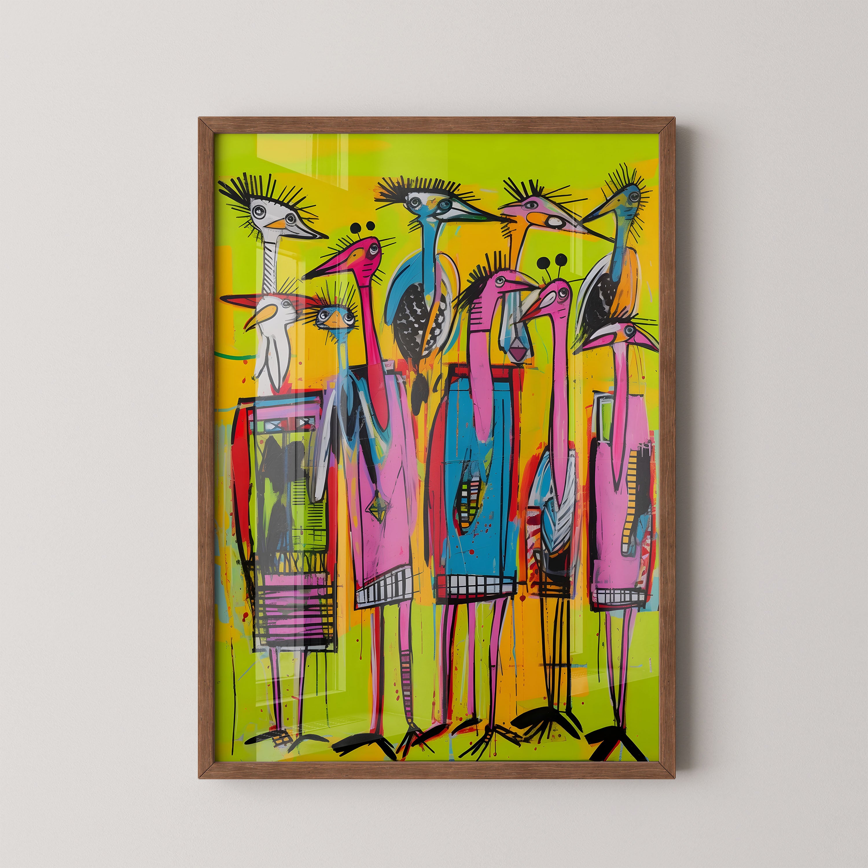 Neon Birds In Harmony