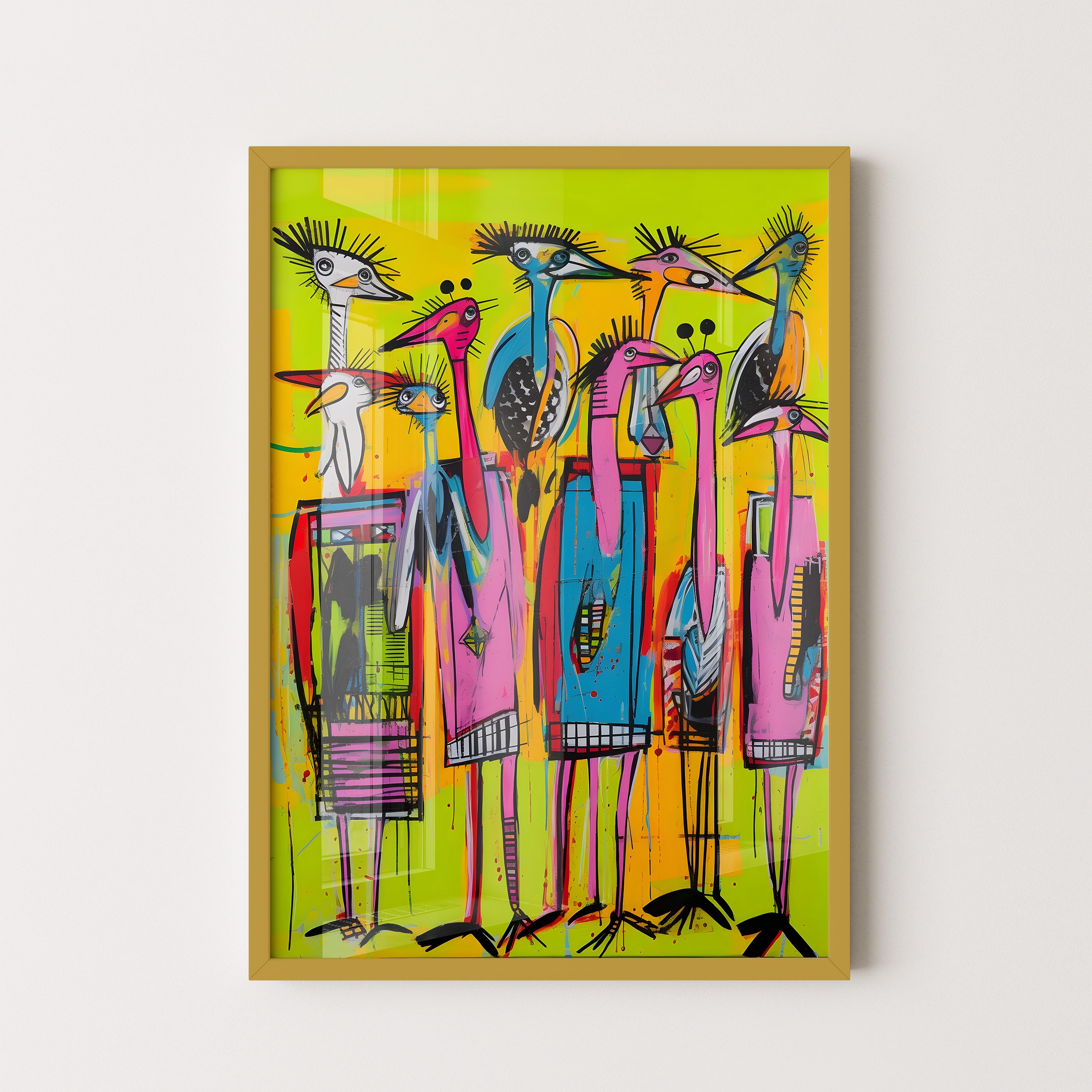 Neon Birds In Harmony