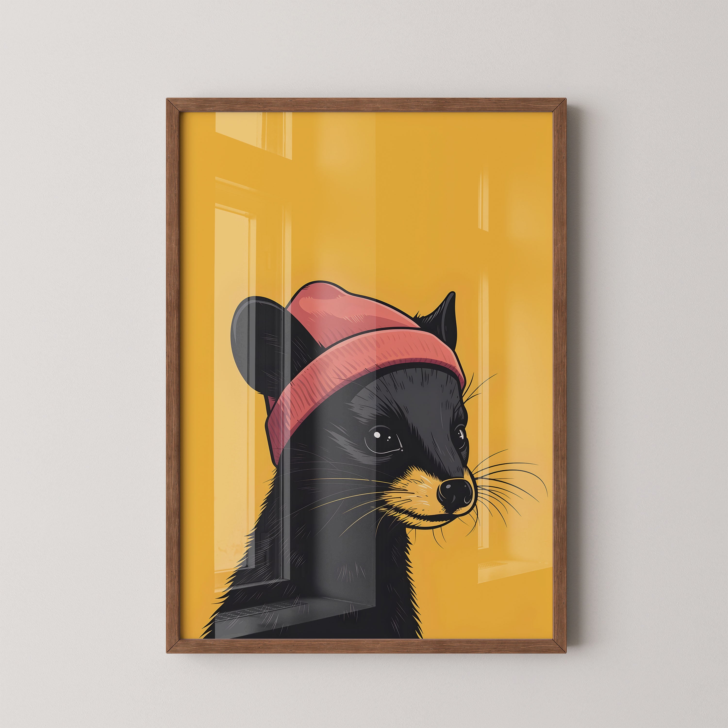 Beanie Black-Ferret Portrait