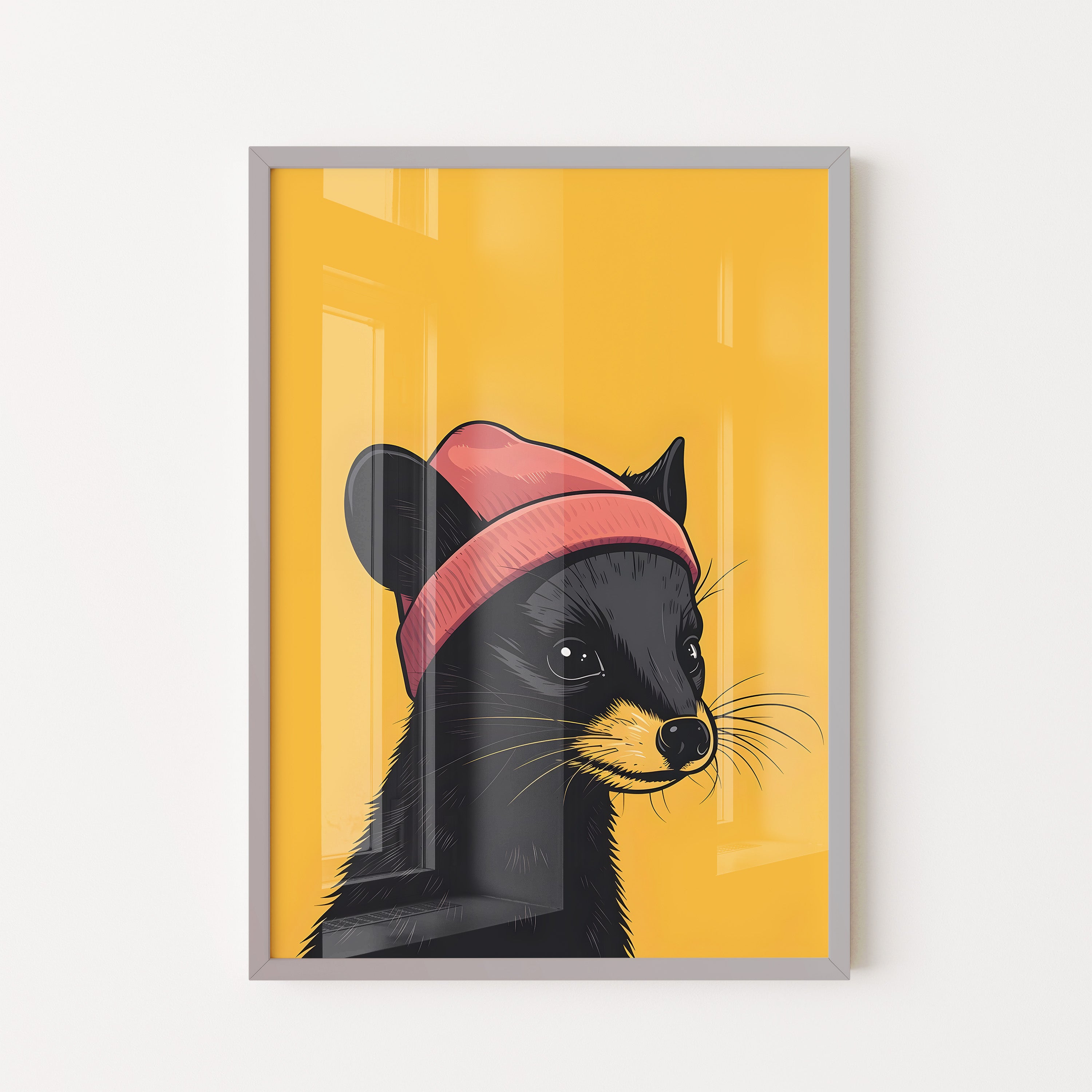 Beanie Black-Ferret Portrait