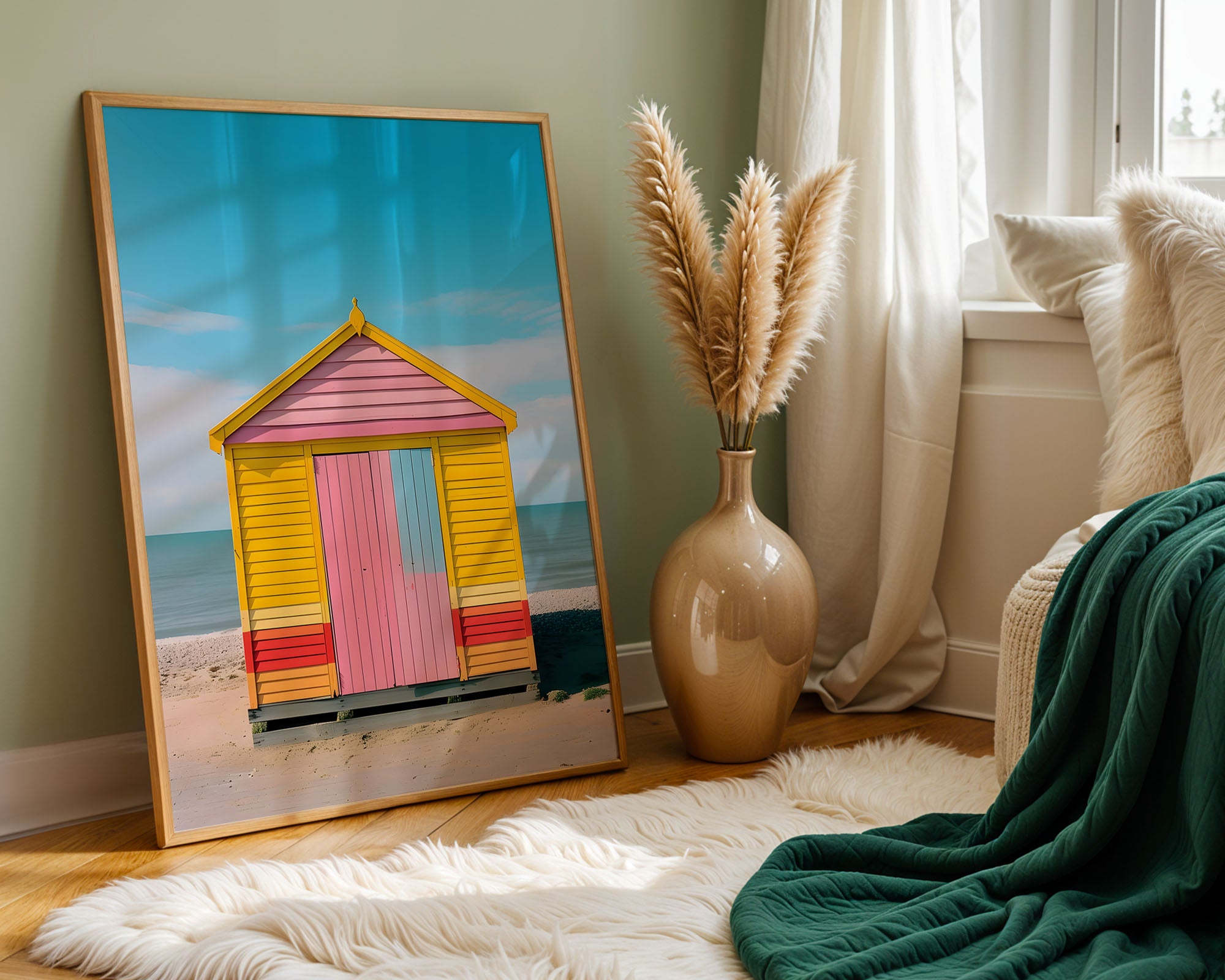 Beach Hut In Pastel Hues