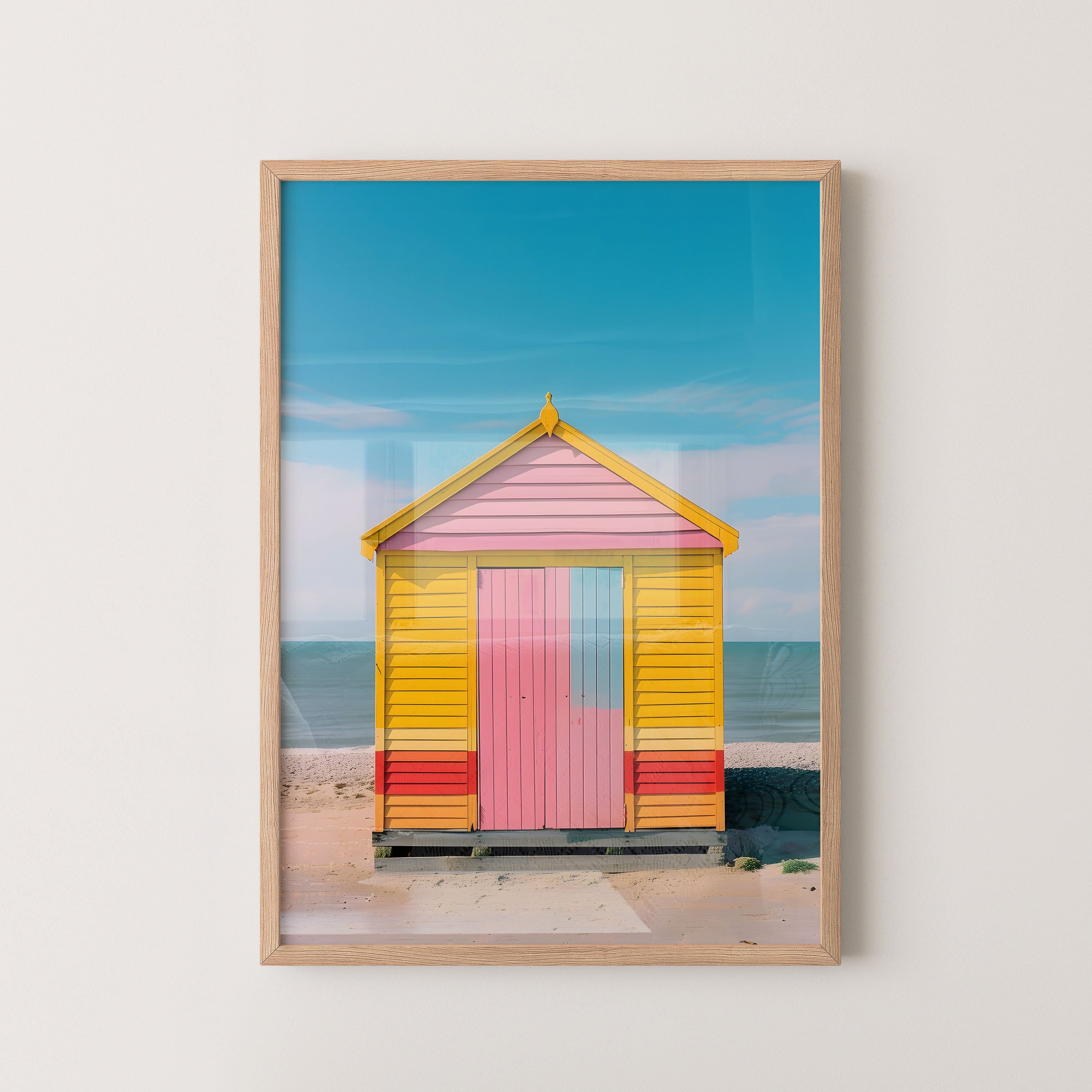 Beach Hut In Pastel Hues