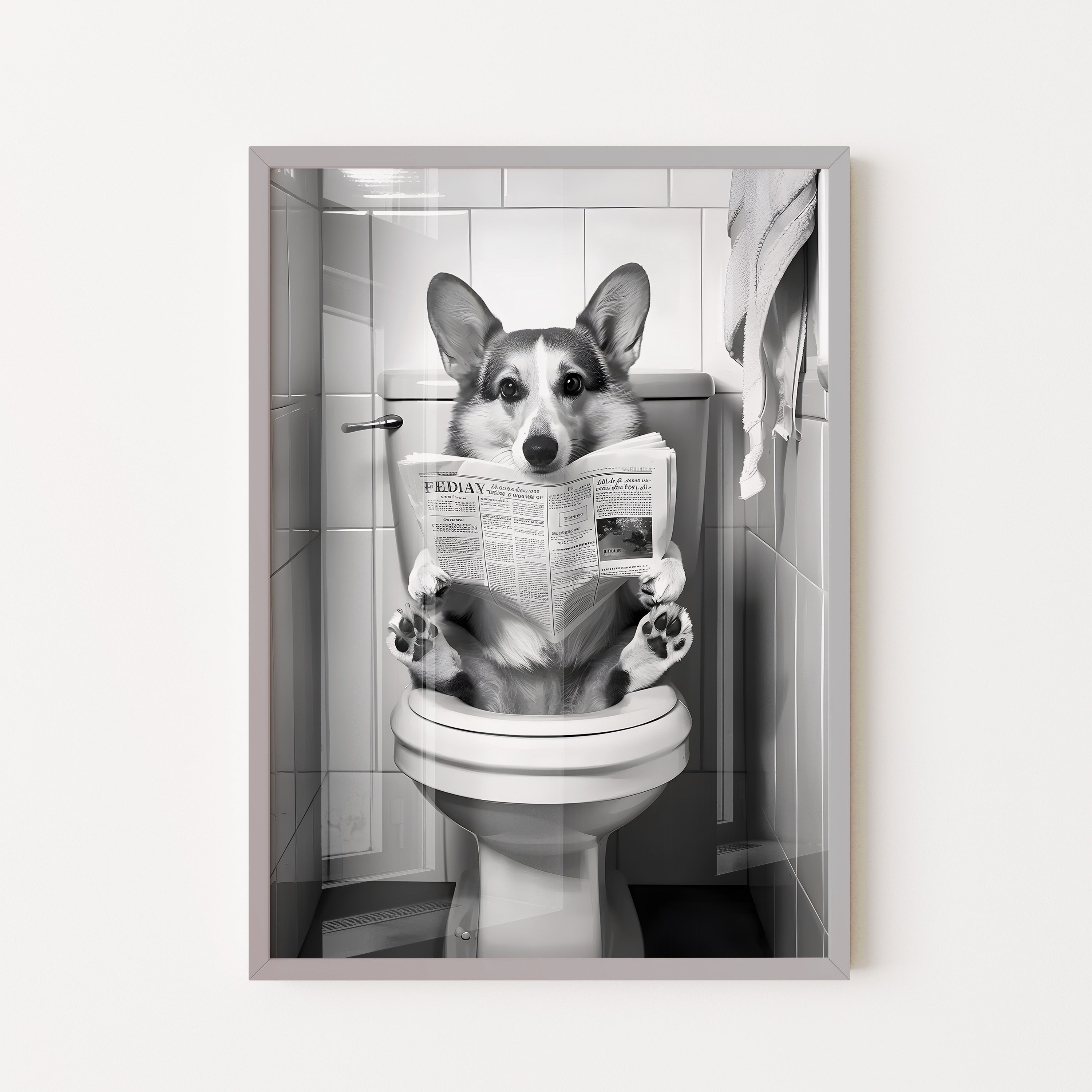 Corgi Bathroom Reader