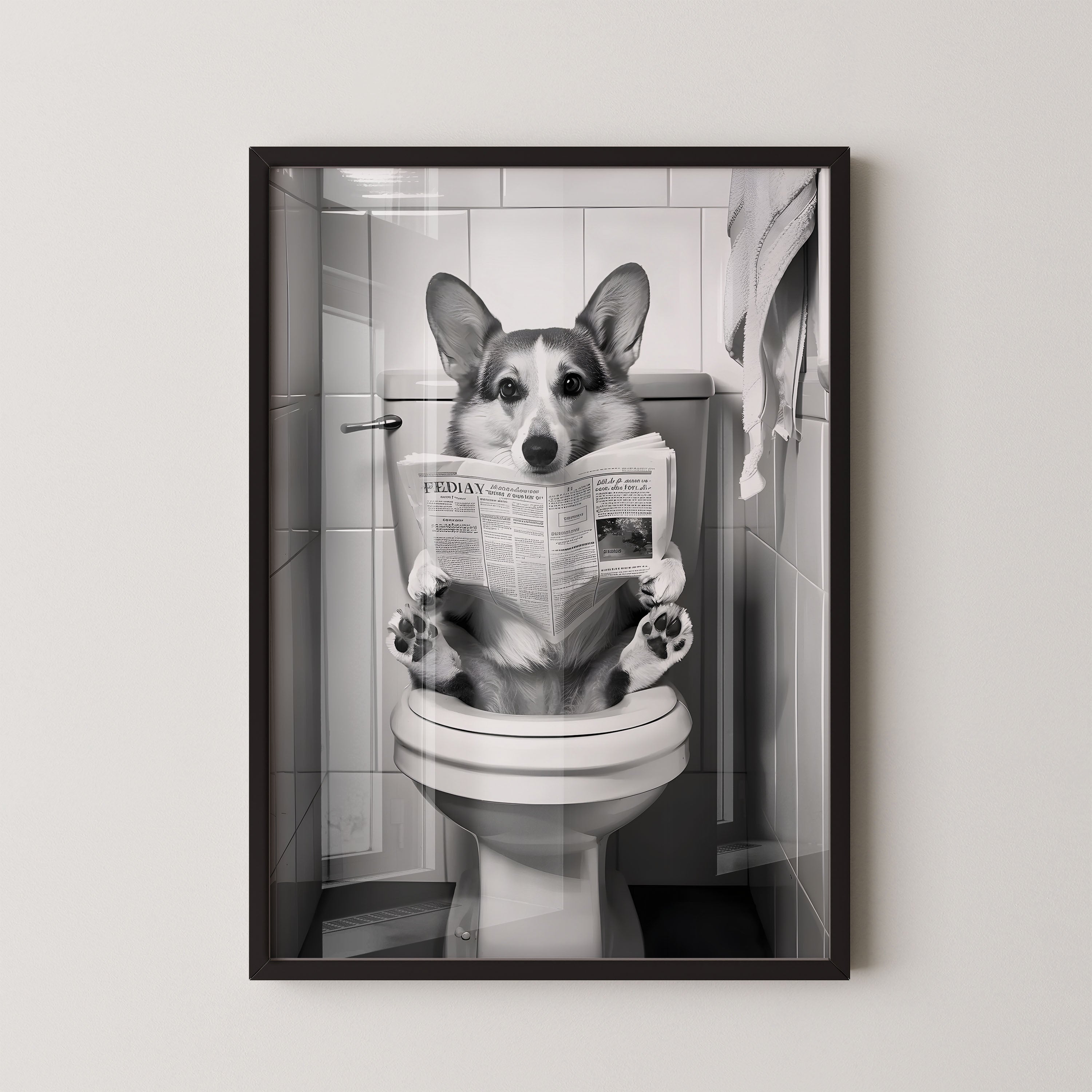 Corgi Bathroom Reader
