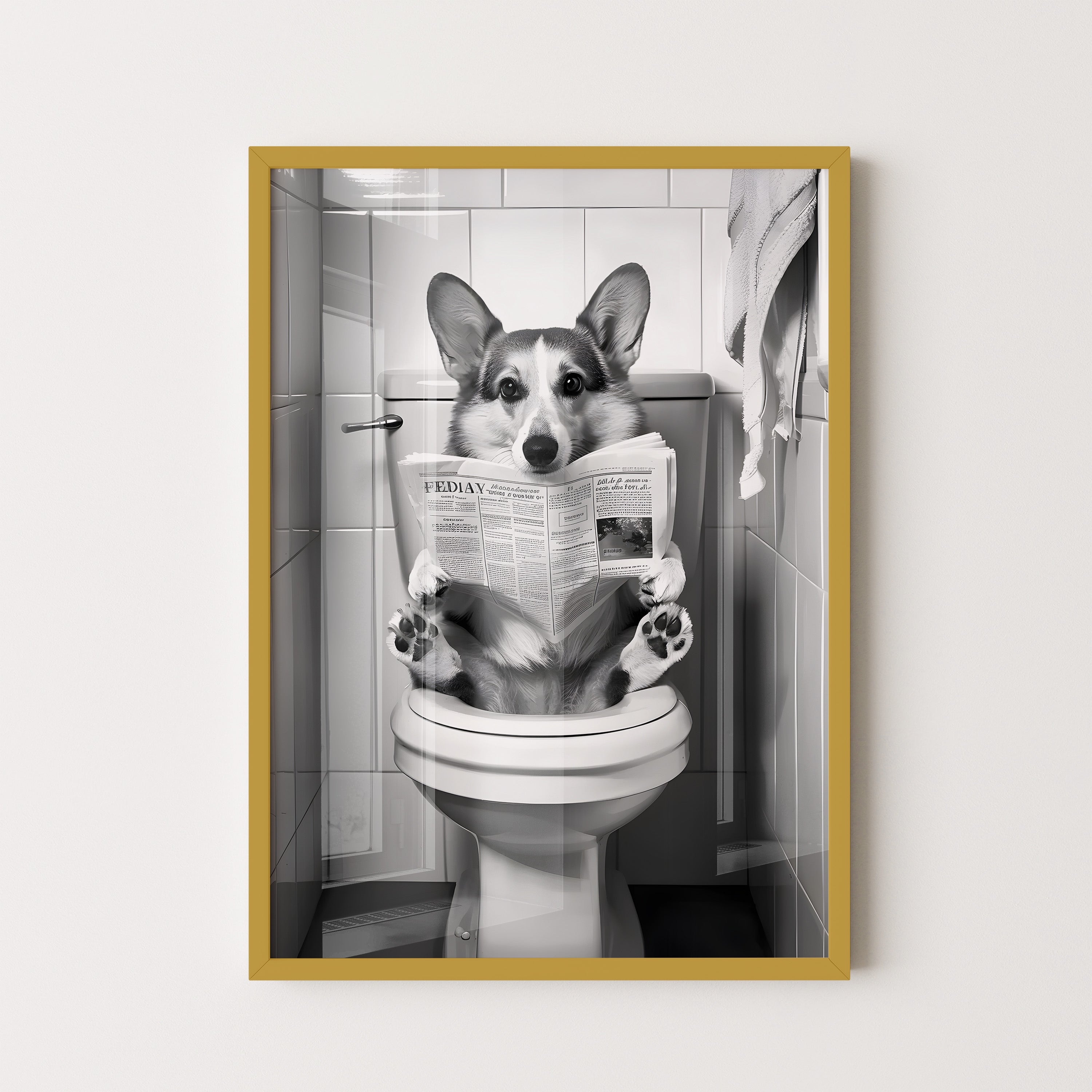 Corgi Bathroom Reader