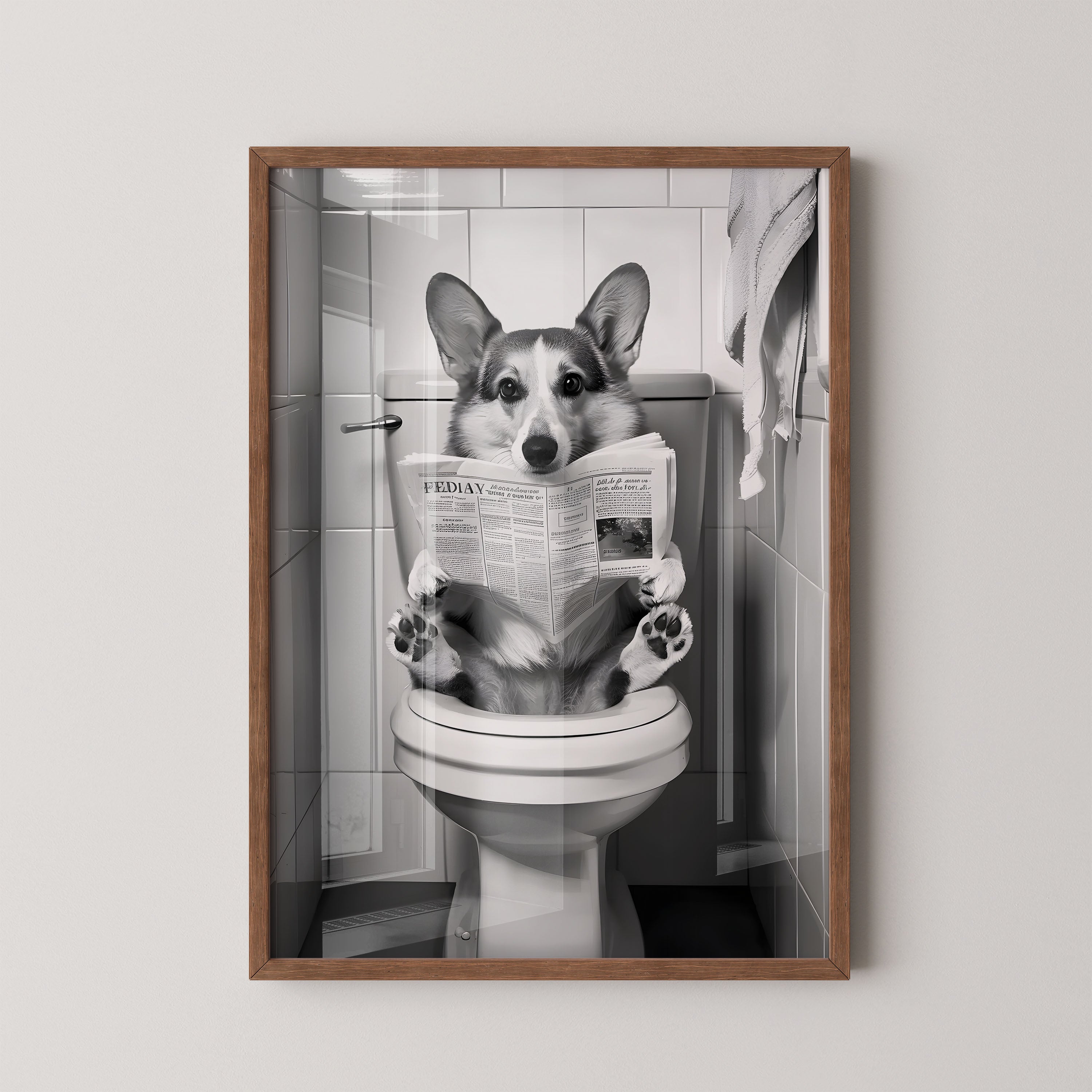 Corgi Bathroom Reader