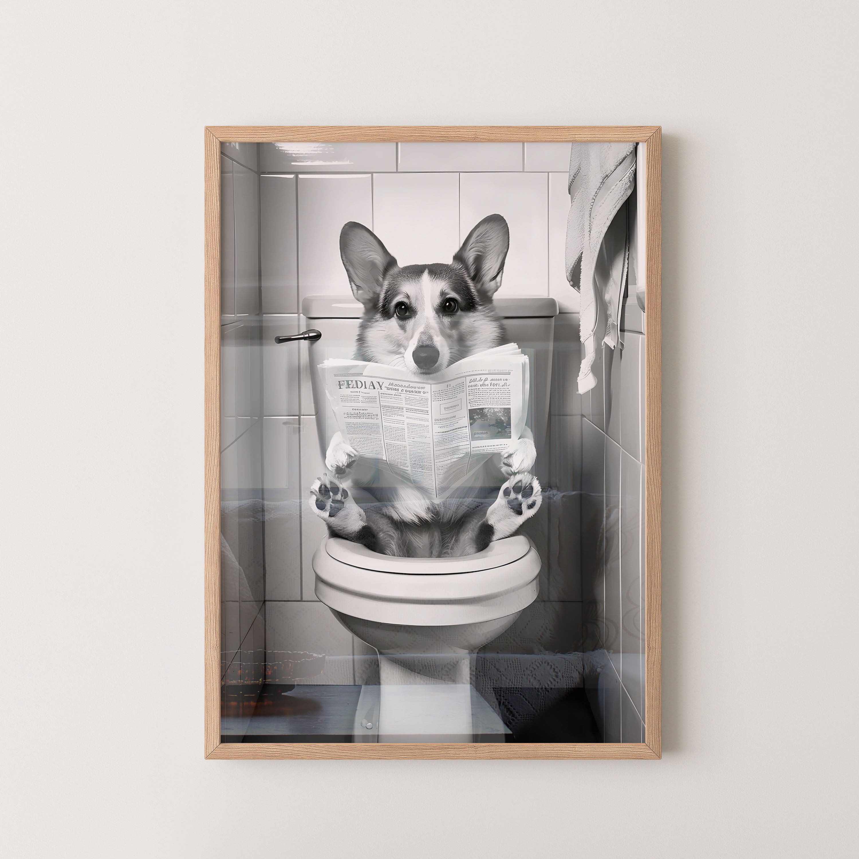 Corgi Bathroom Reader