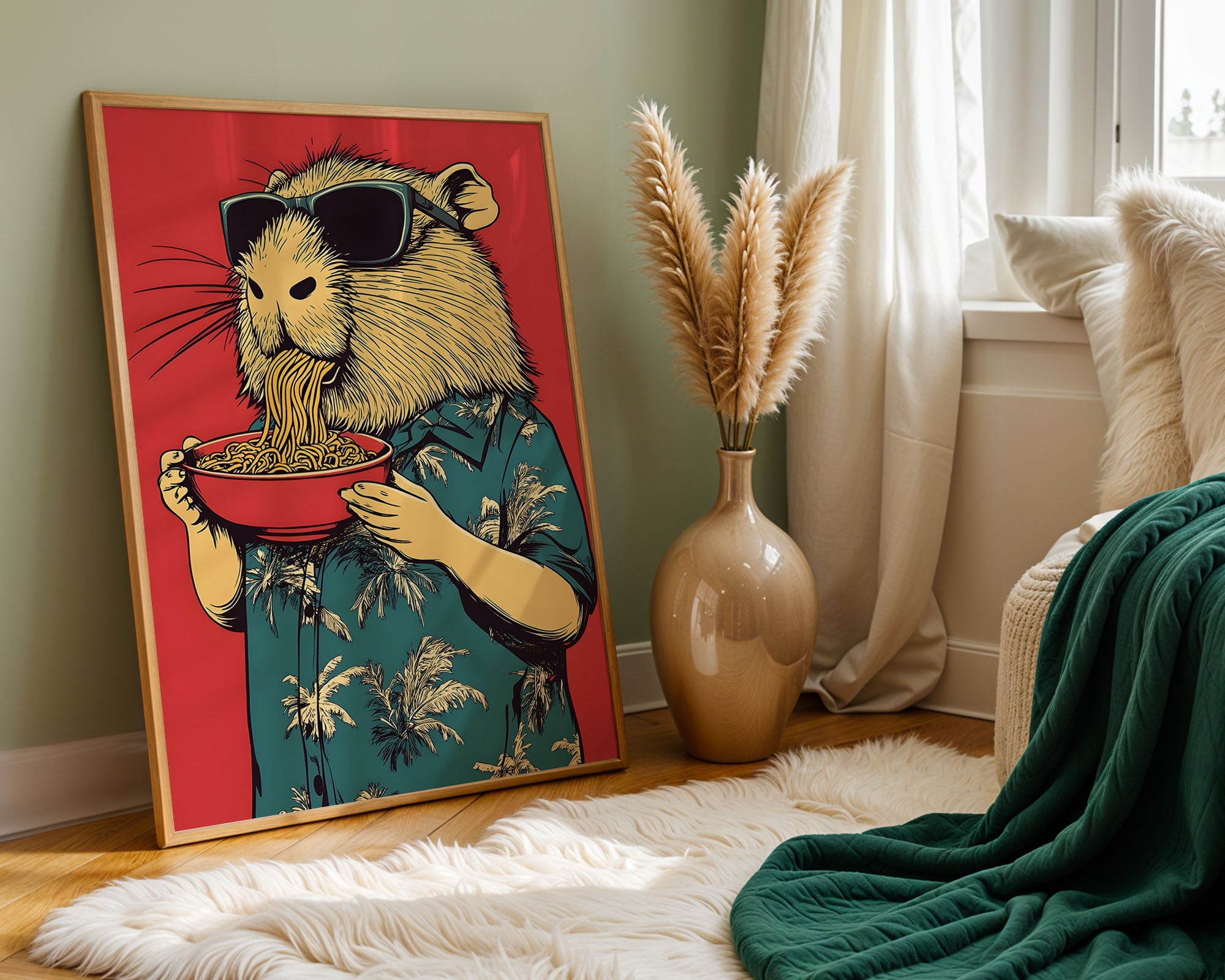 No Borderodle Loving Hamster – Whimsical Pop Art