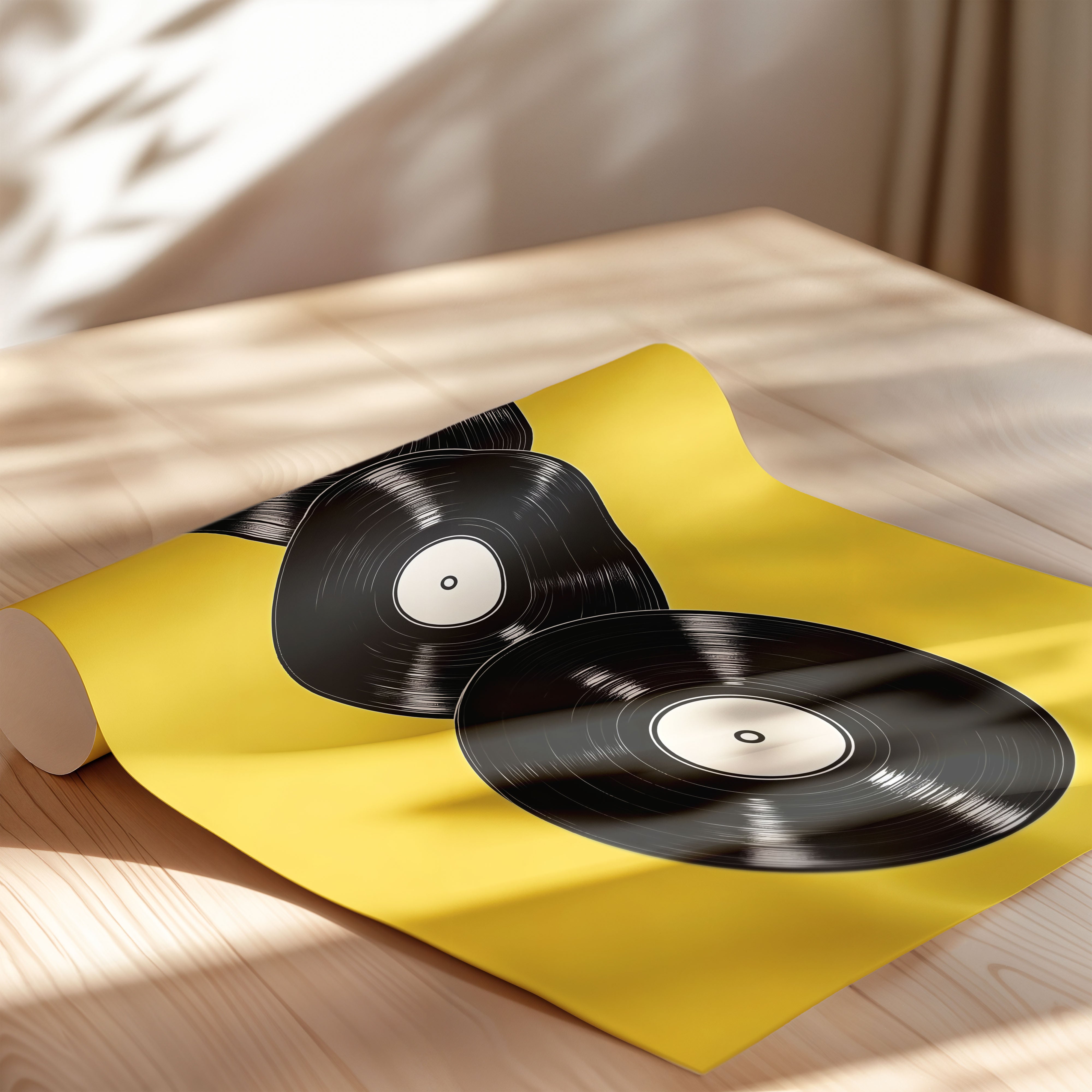 Triple Vinyl Stack – Retro Music Art