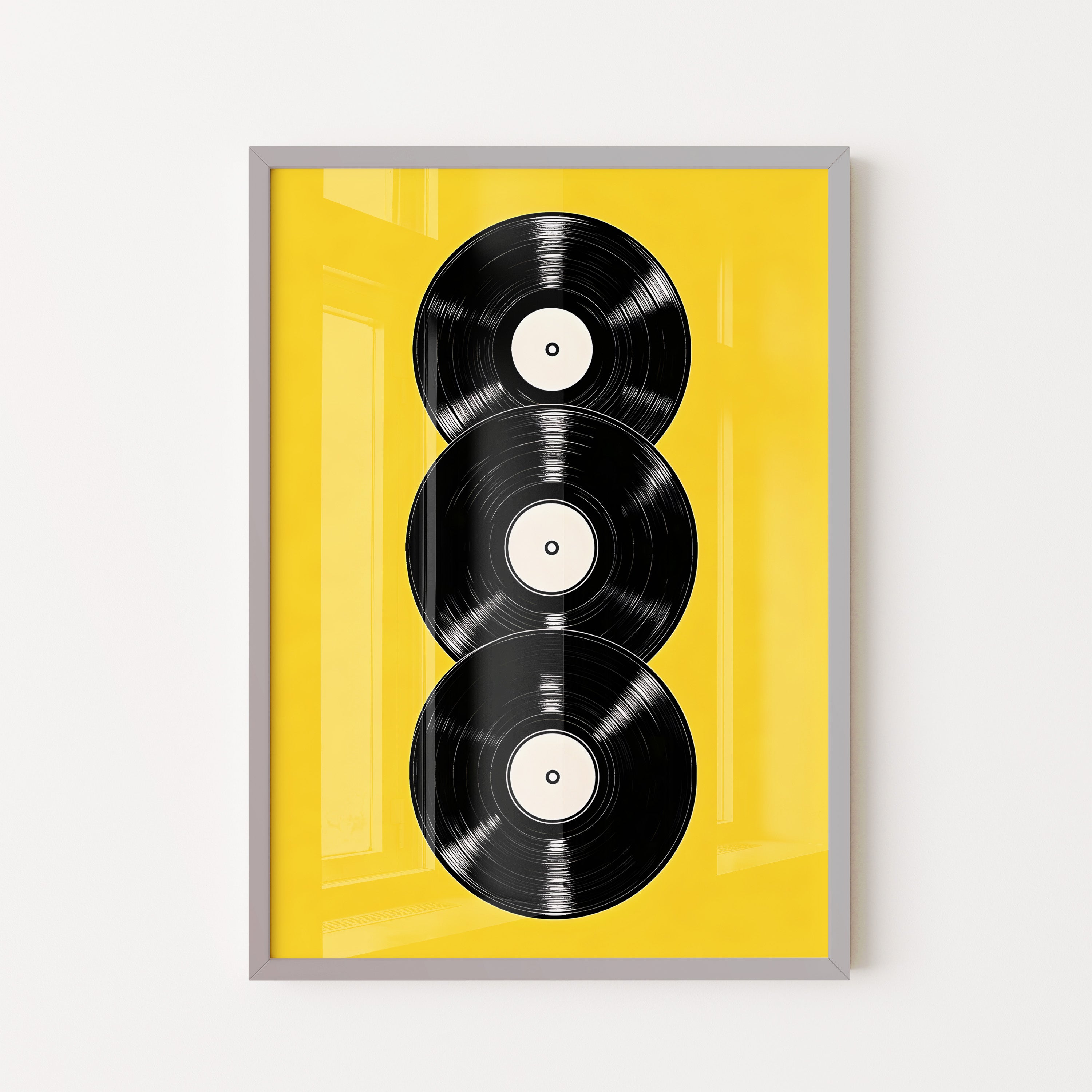 Triple Vinyl Stack – Retro Music Art