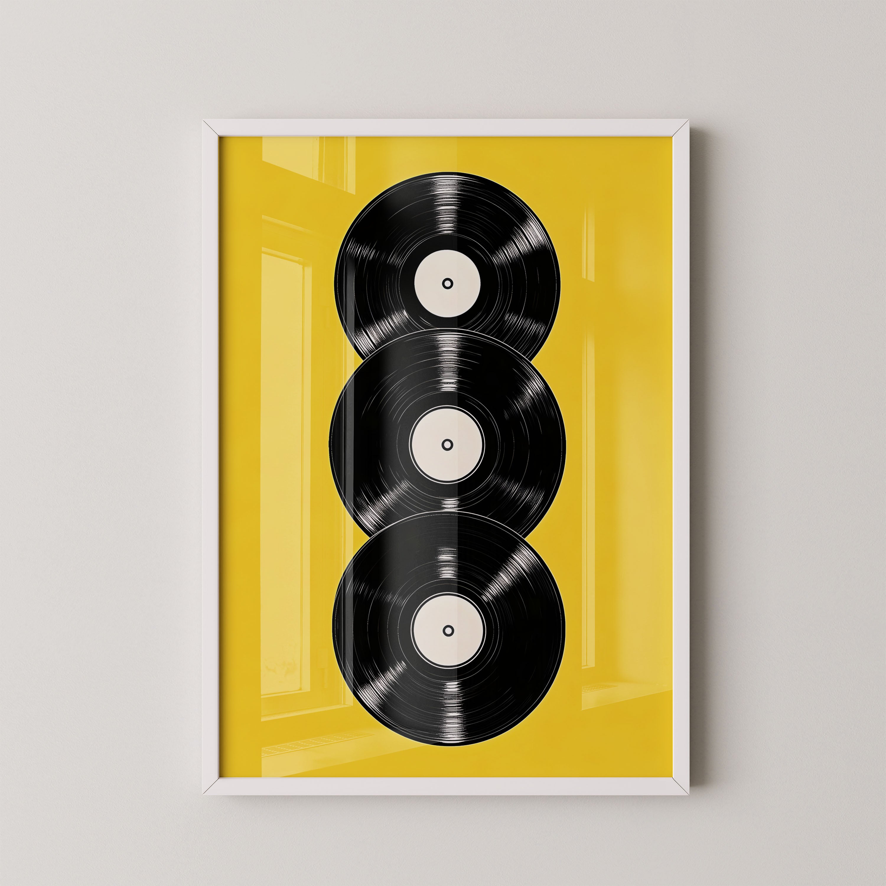 Triple Vinyl Stack – Retro Music Art