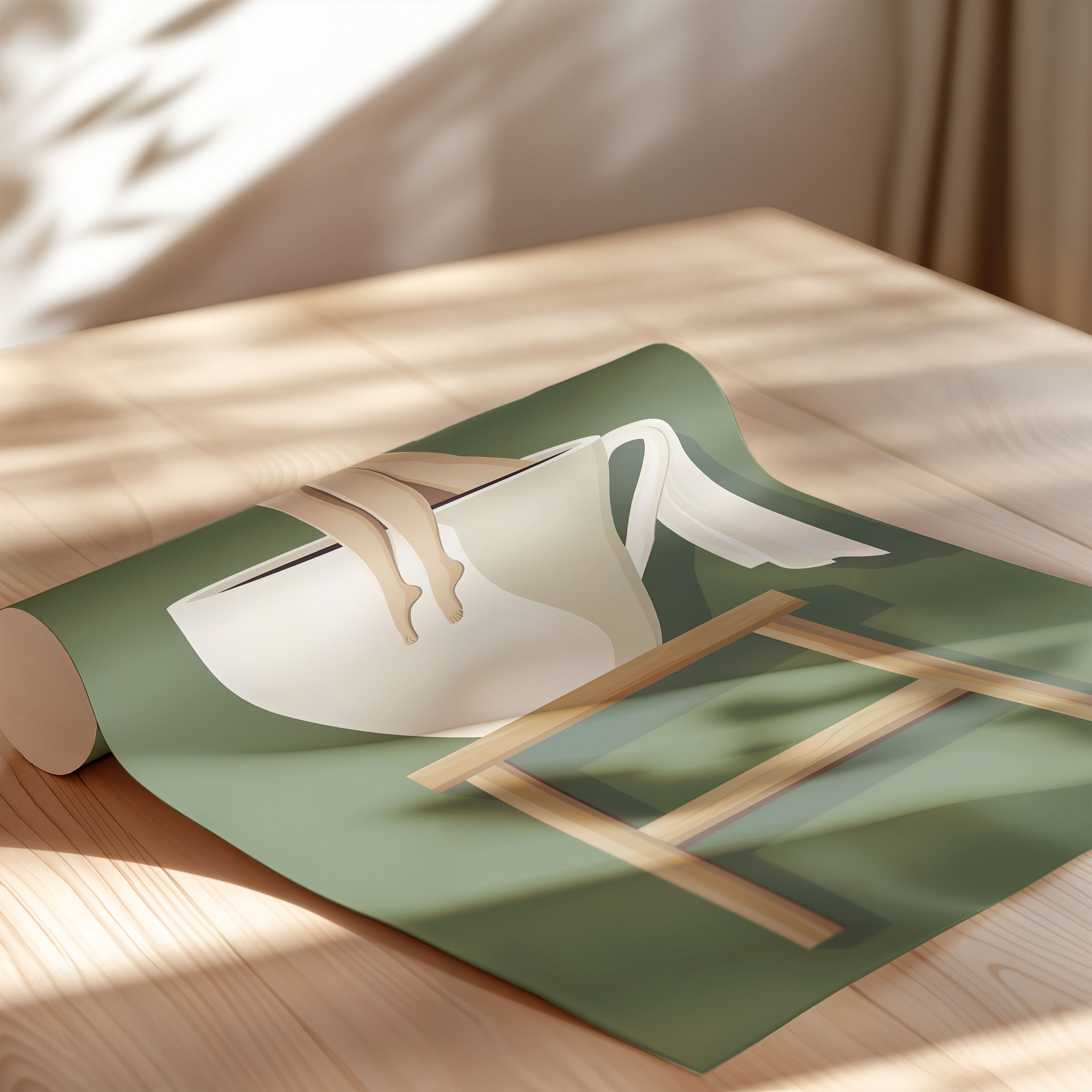 Coffee Cup Retreat – Modern Surreal Art