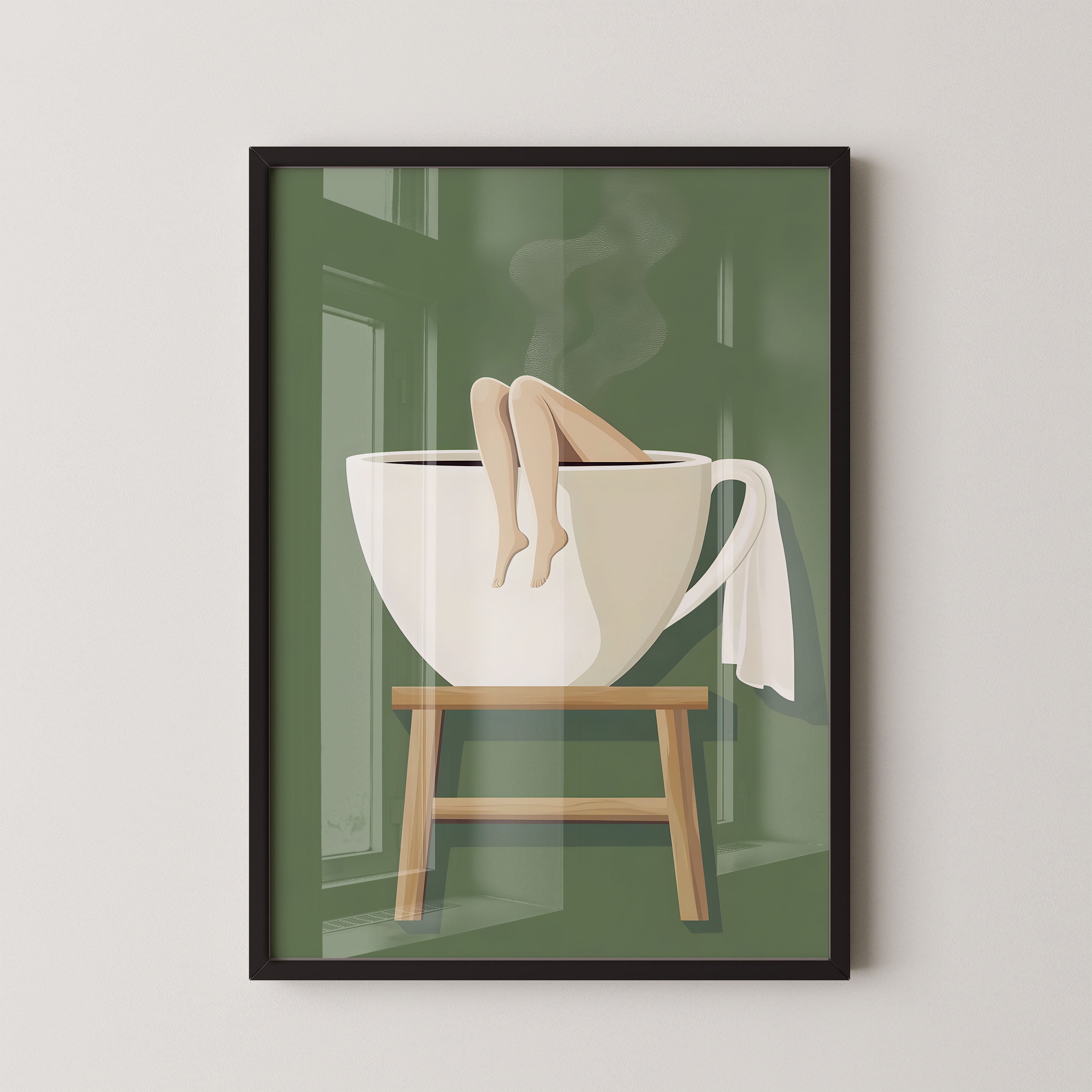 Coffee Cup Retreat – Modern Surreal Art