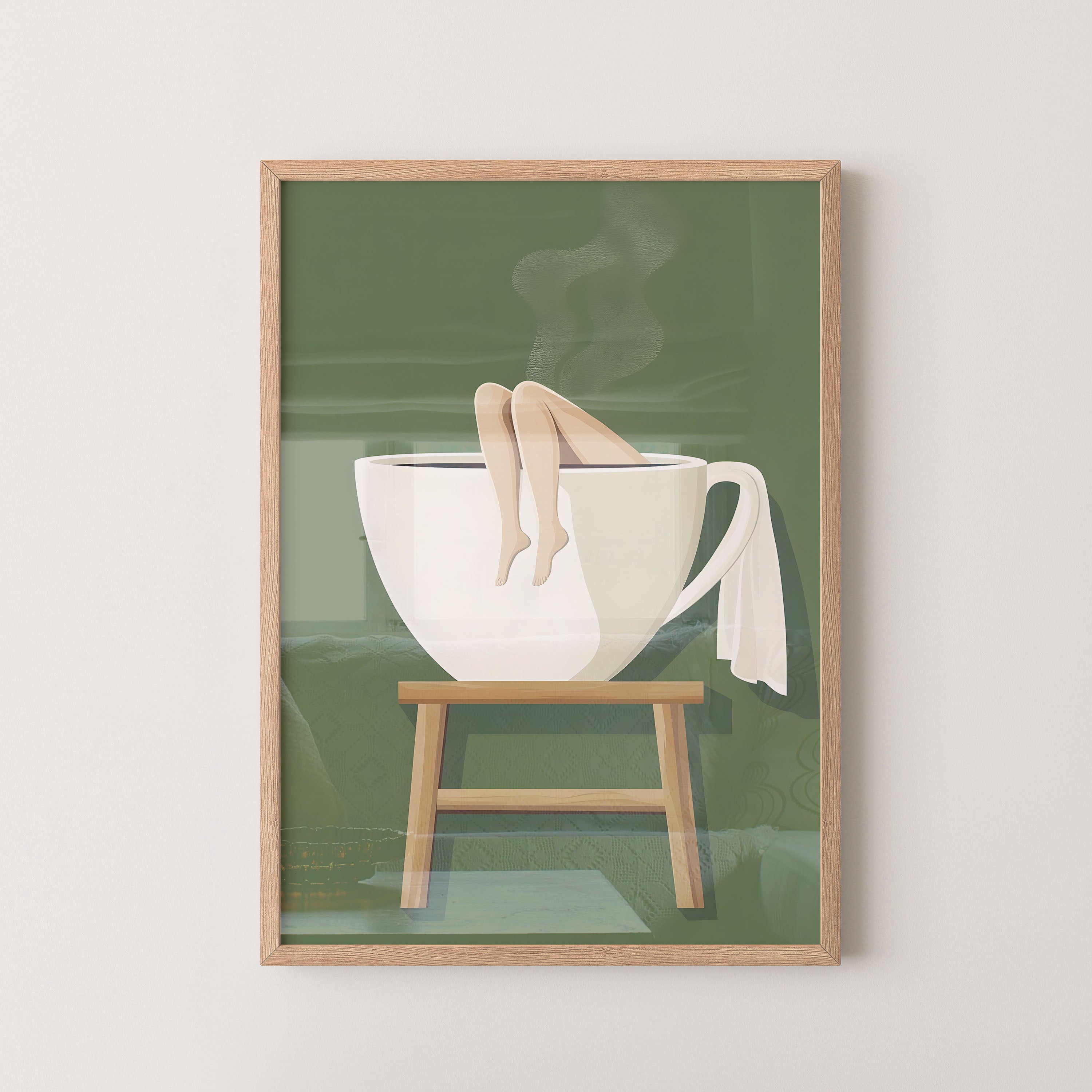 Coffee Cup Retreat – Modern Surreal Art