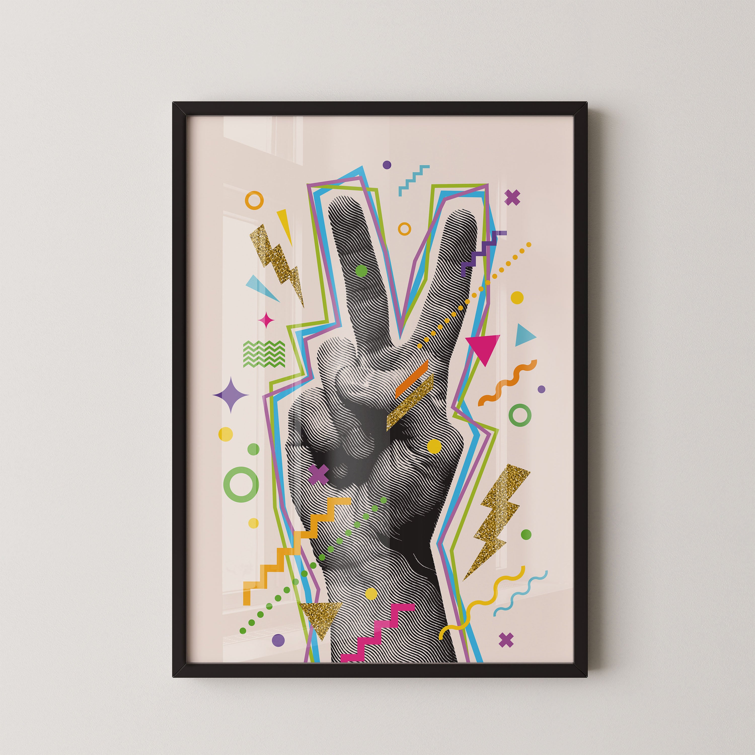 Retro Pop Peace Gesture