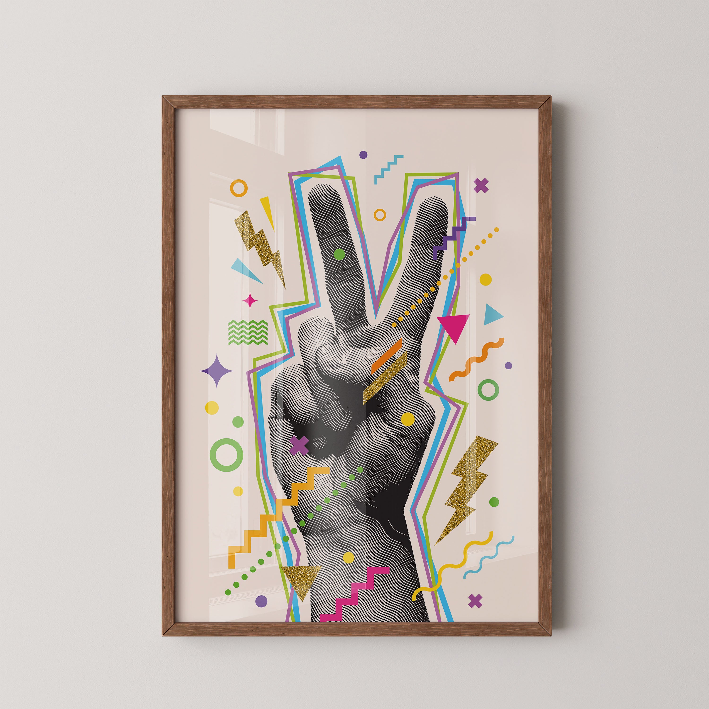 Retro Pop Peace Gesture