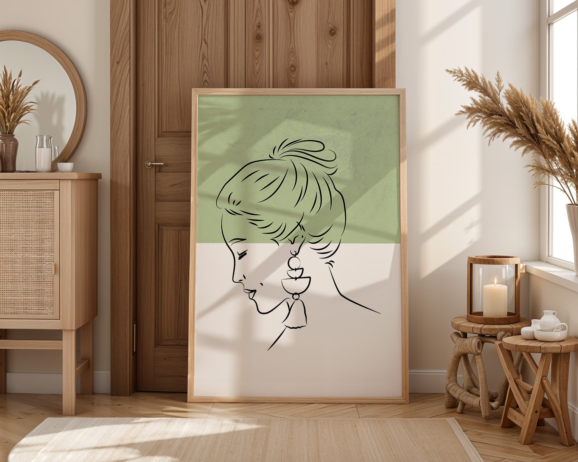 Elegant Profile Line Portrait
