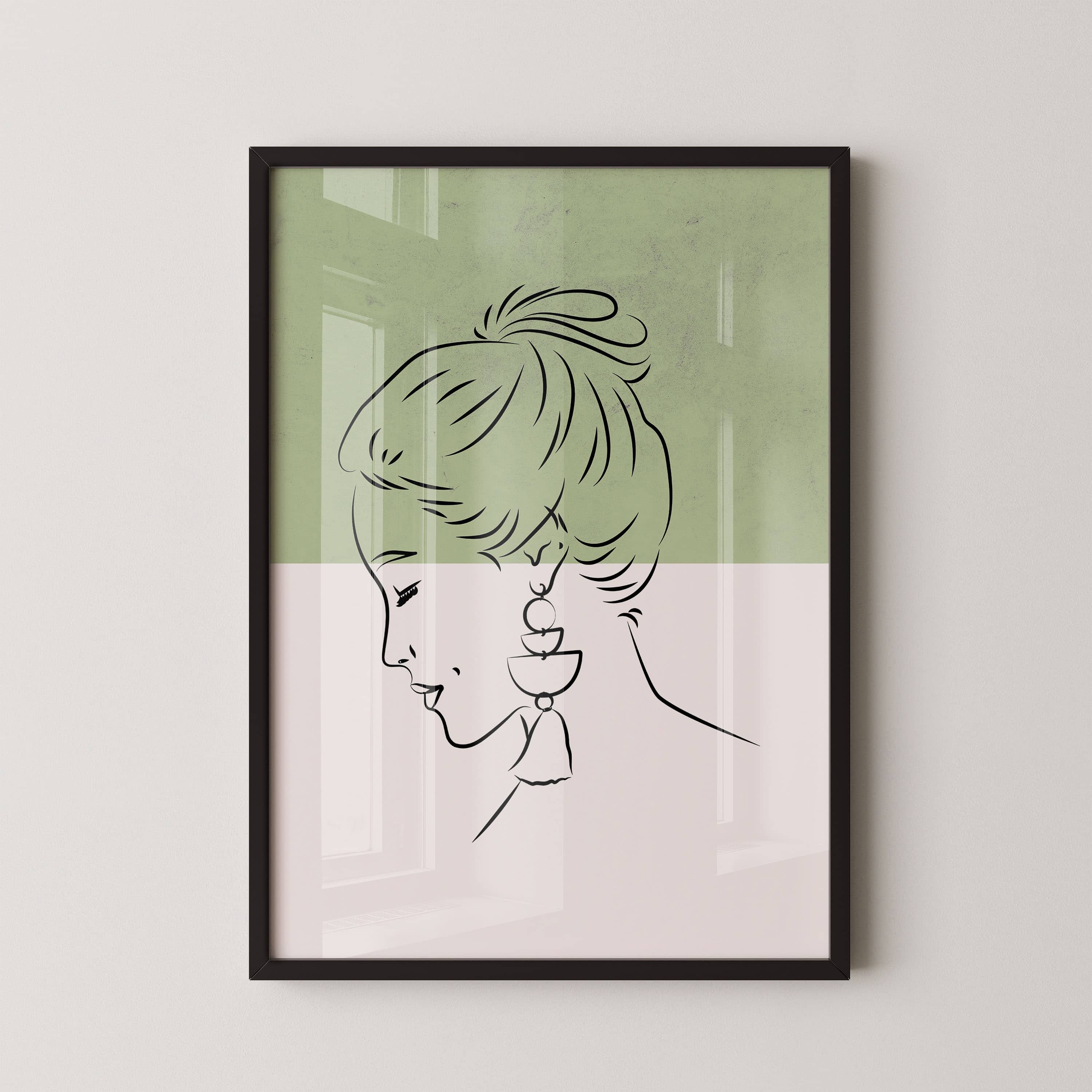 Elegant Profile Line Portrait