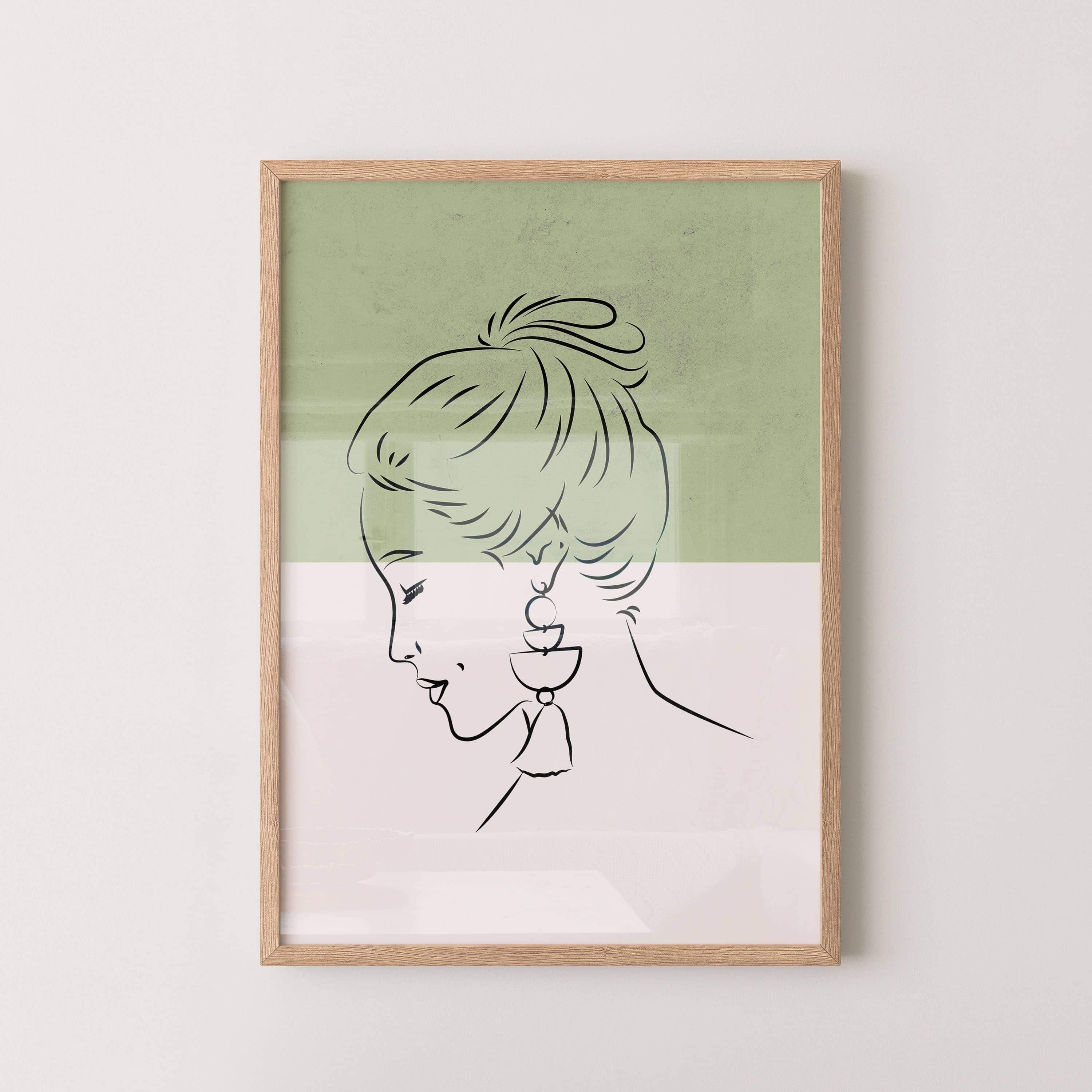 Elegant Profile Line Portrait