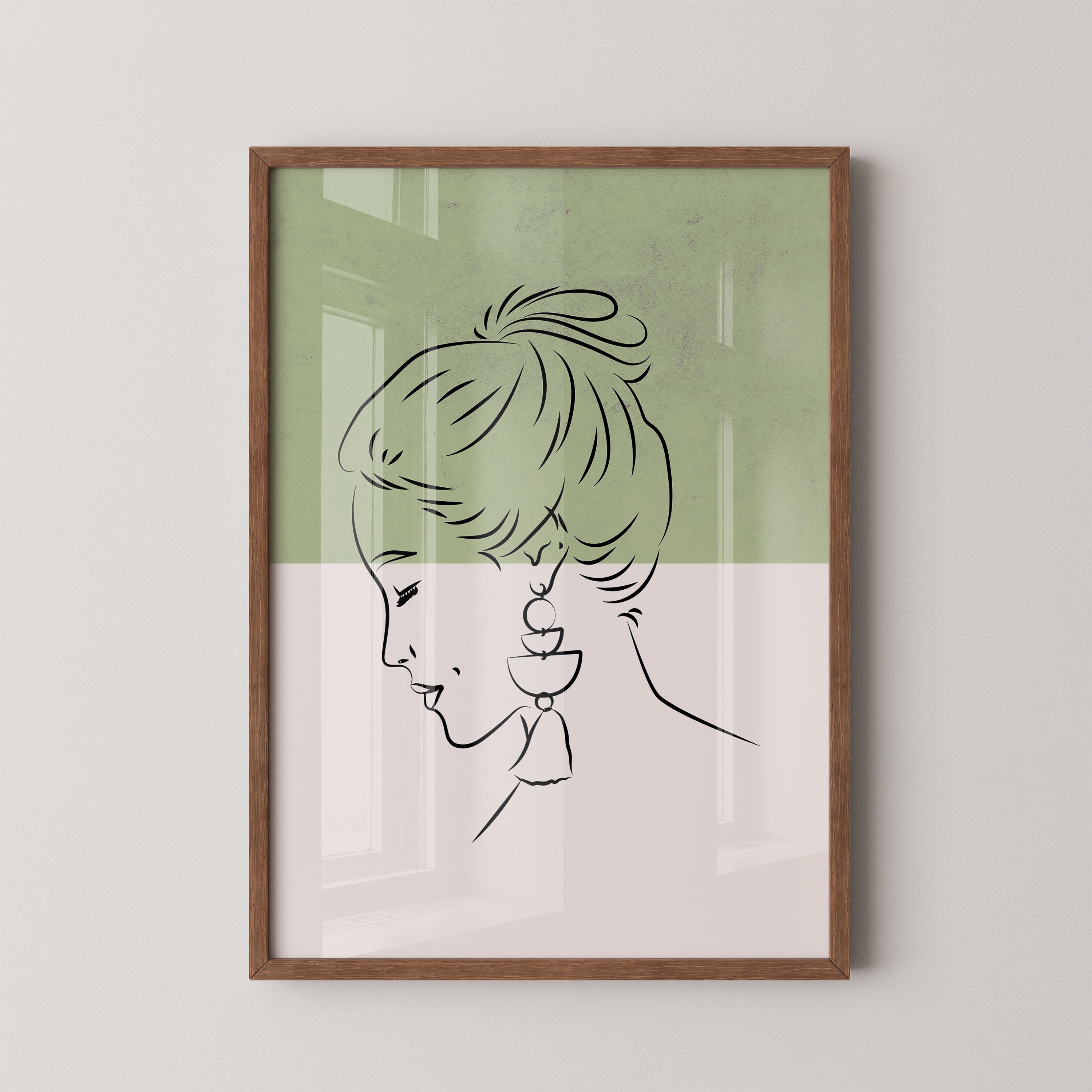 Elegant Profile Line Portrait