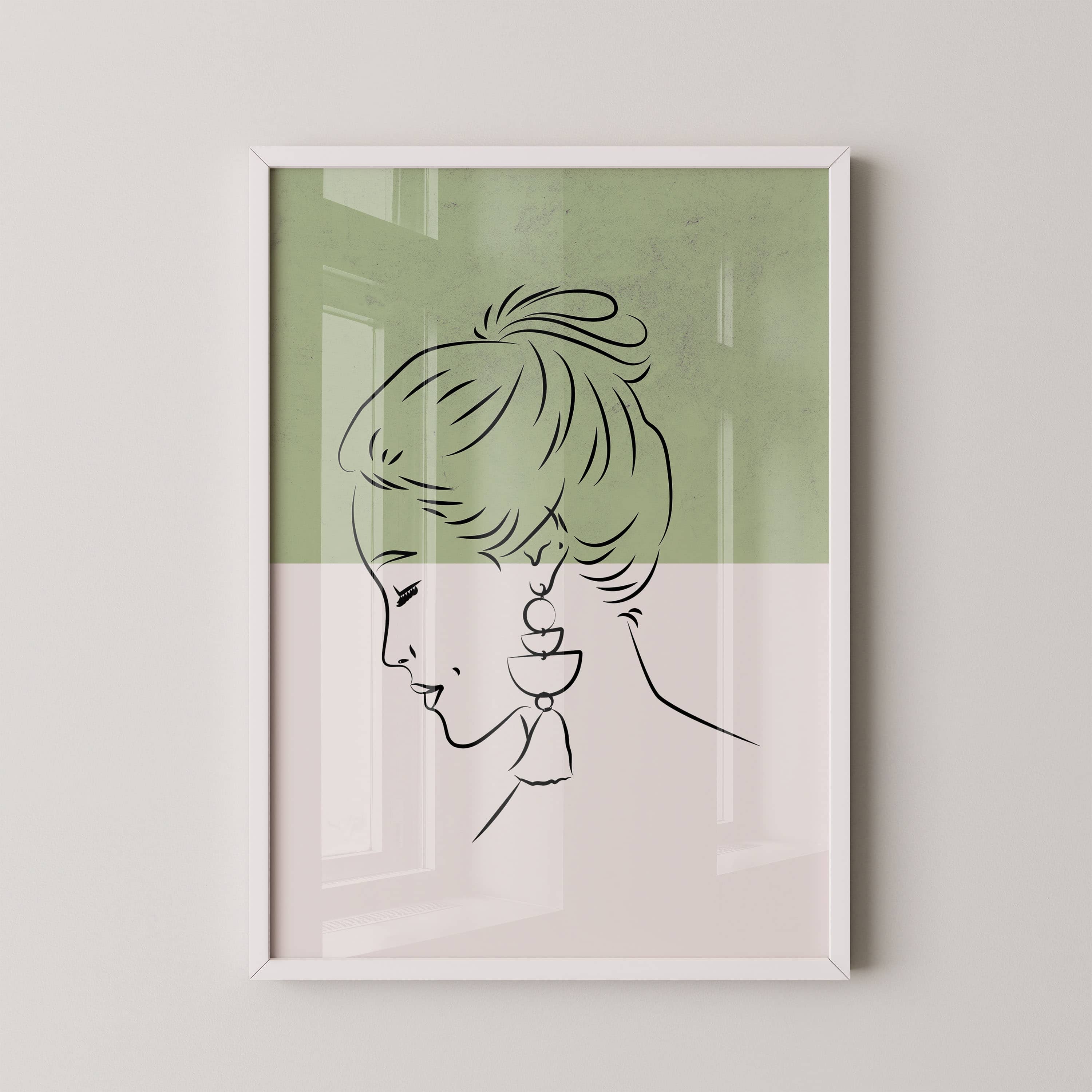 Elegant Profile Line Portrait