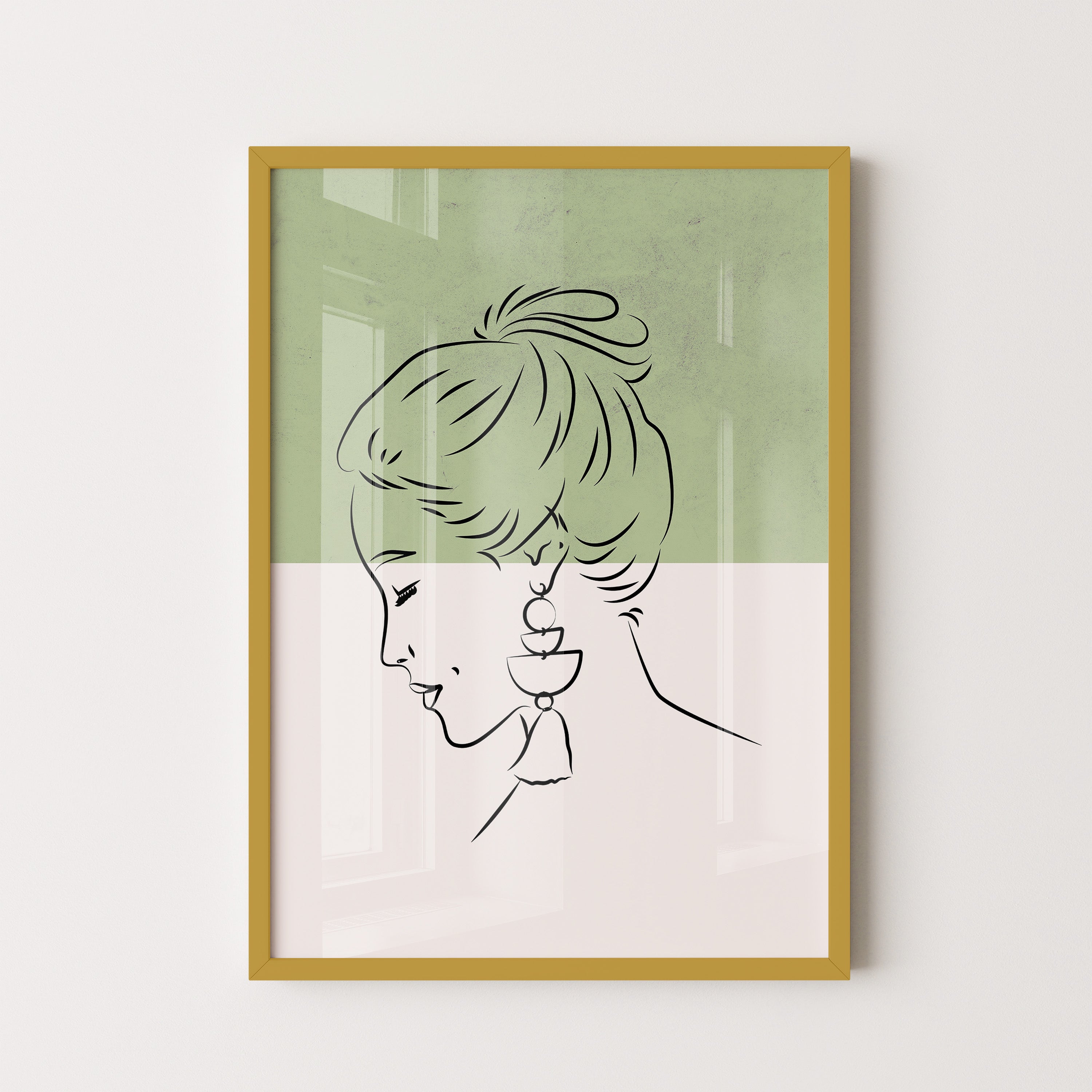 Elegant Profile Line Portrait