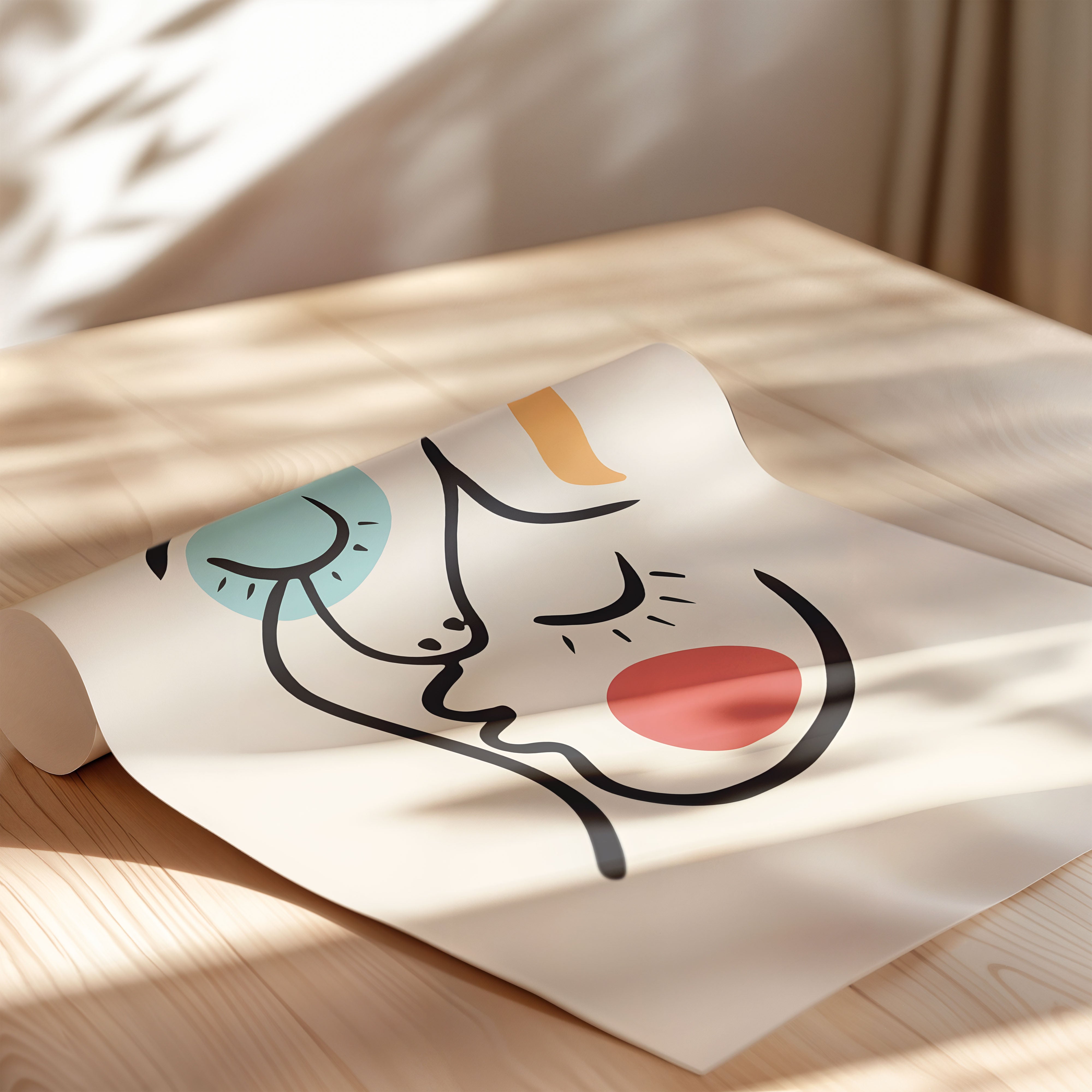 Papiers Découpés Face Study