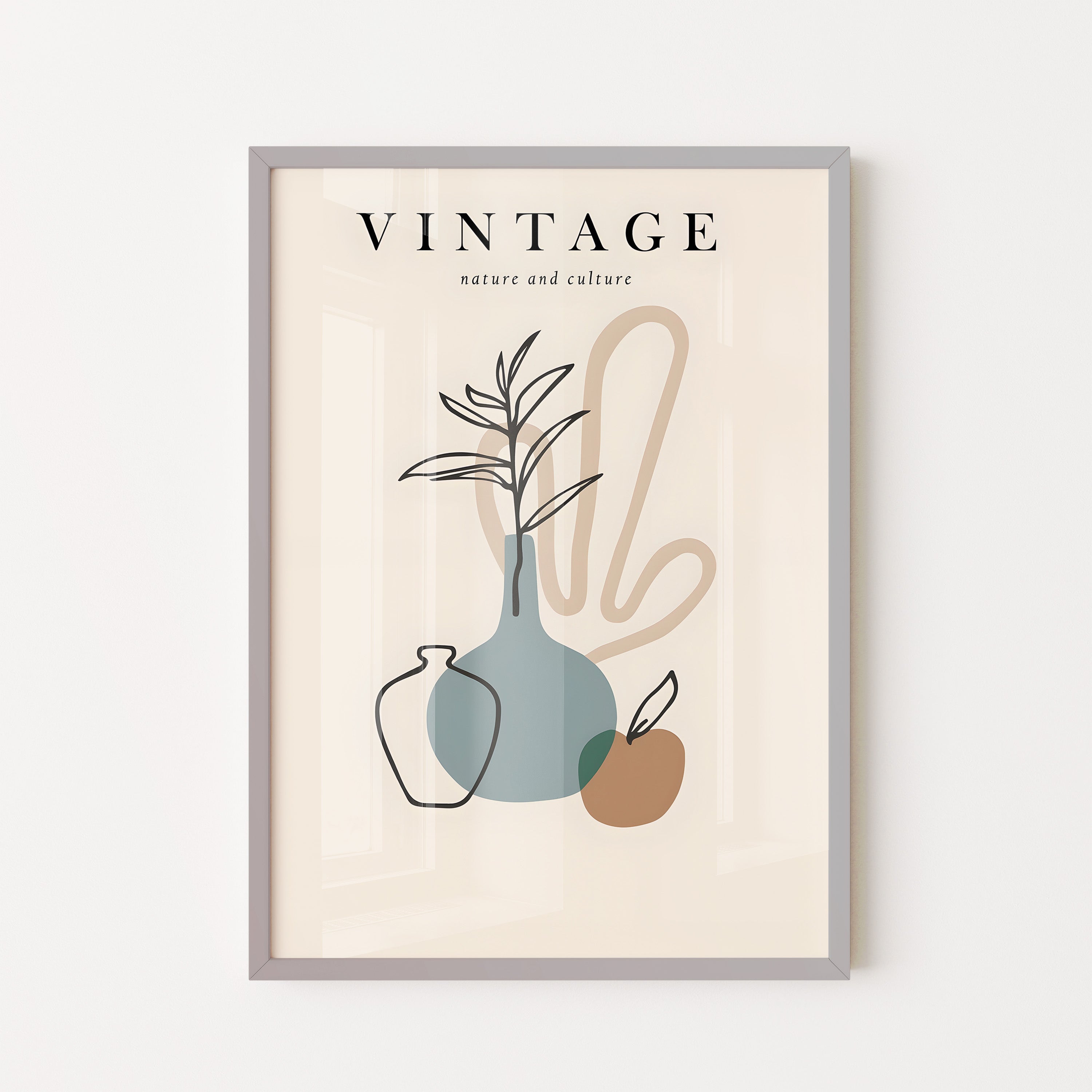 Vintage Still Life Vase And Fruit