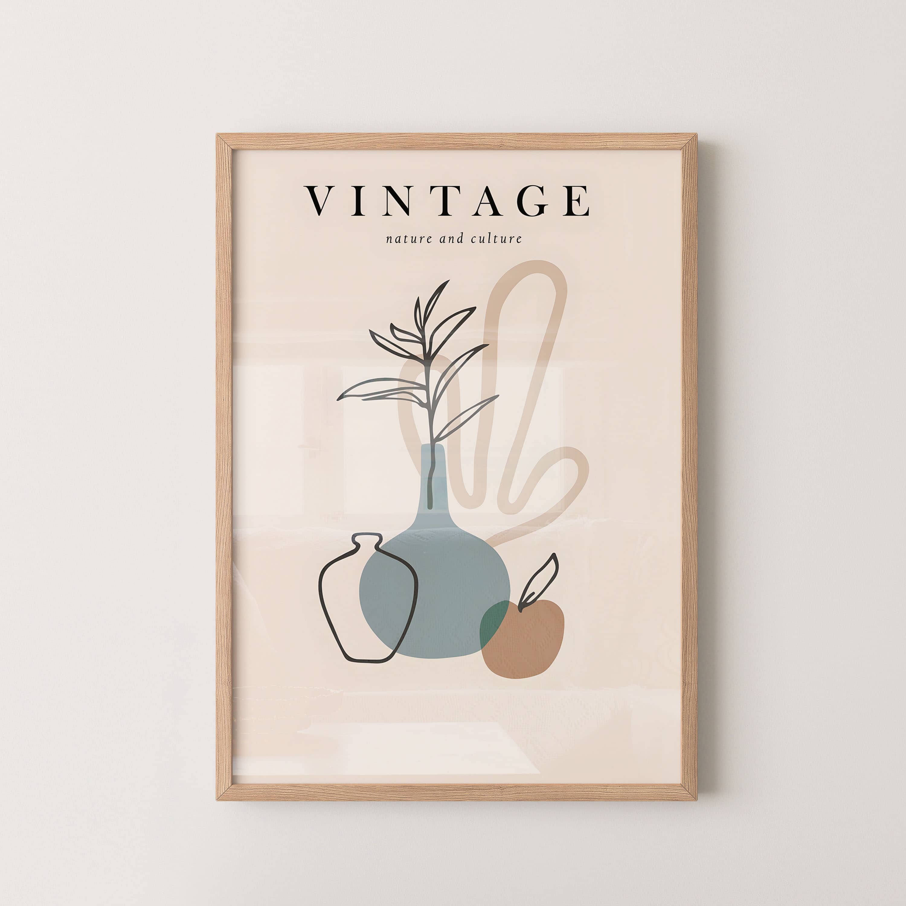 Vintage Still Life Vase And Fruit
