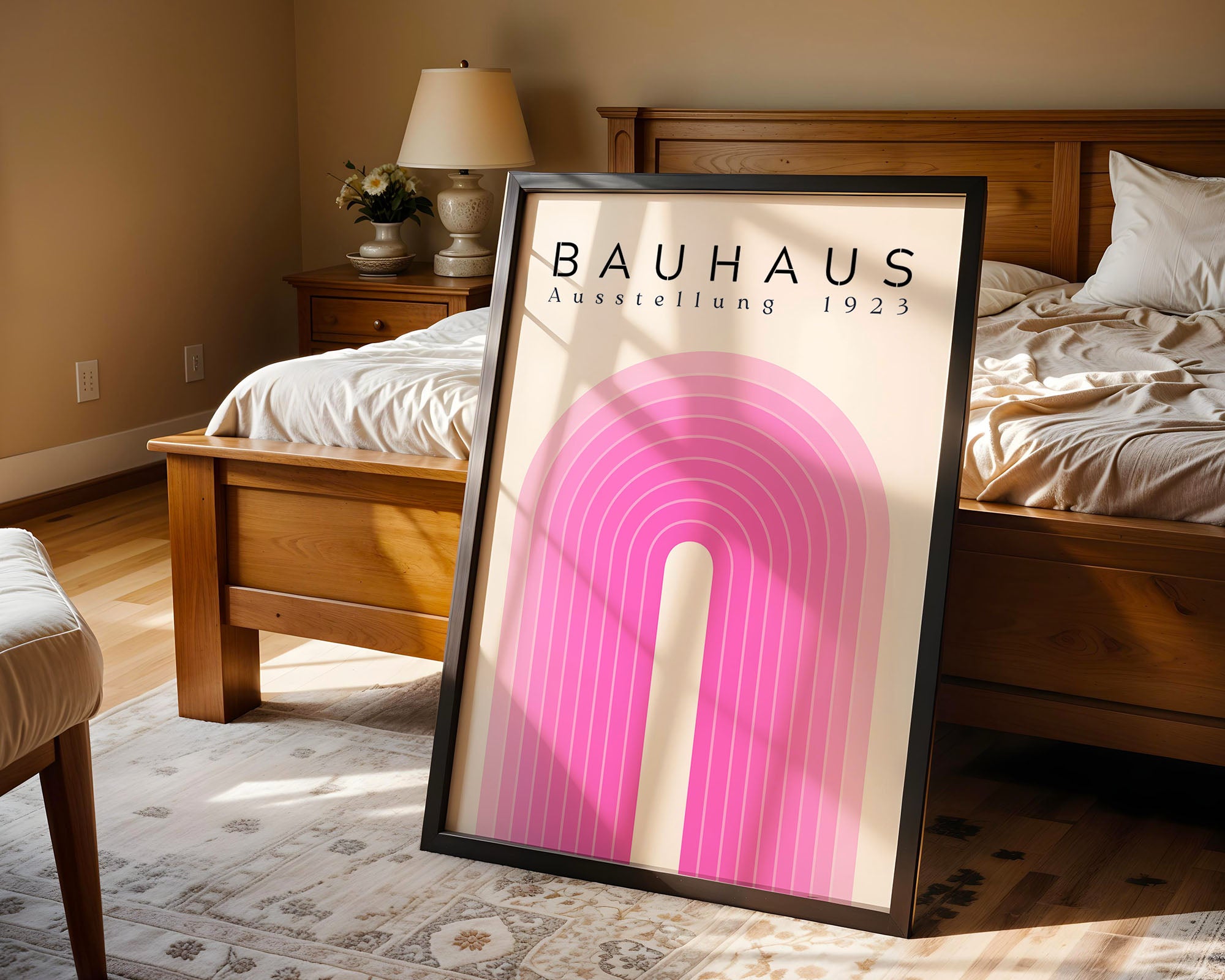 Bauhaus Pink Arch Geometry