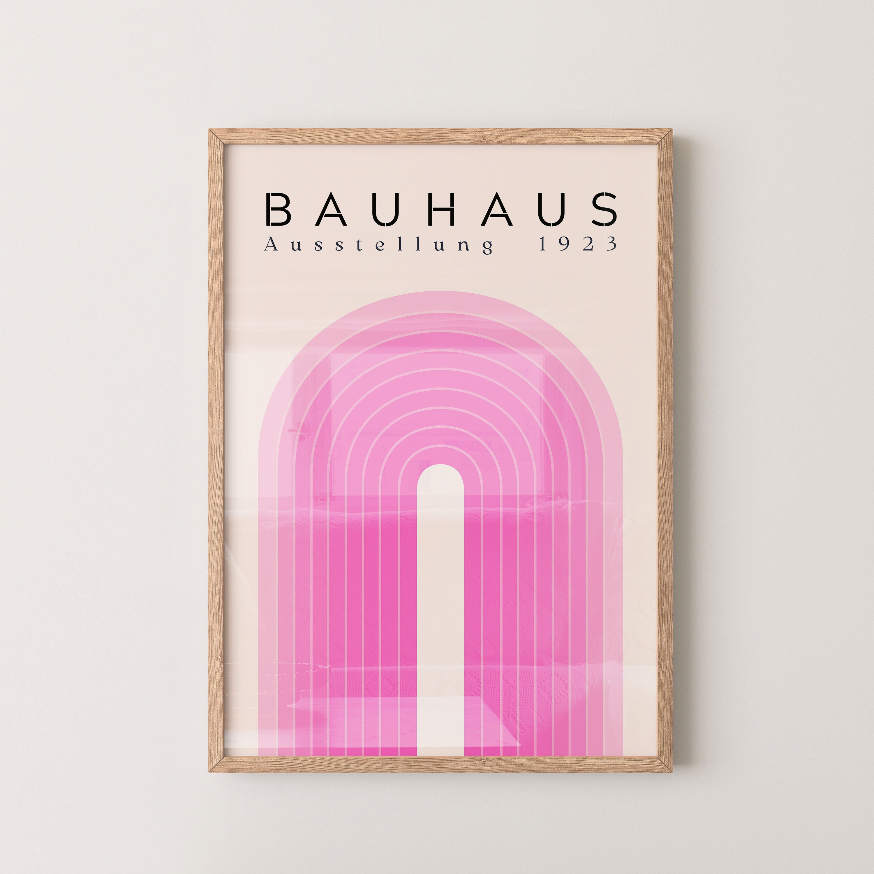 Bauhaus Pink Arch Geometry