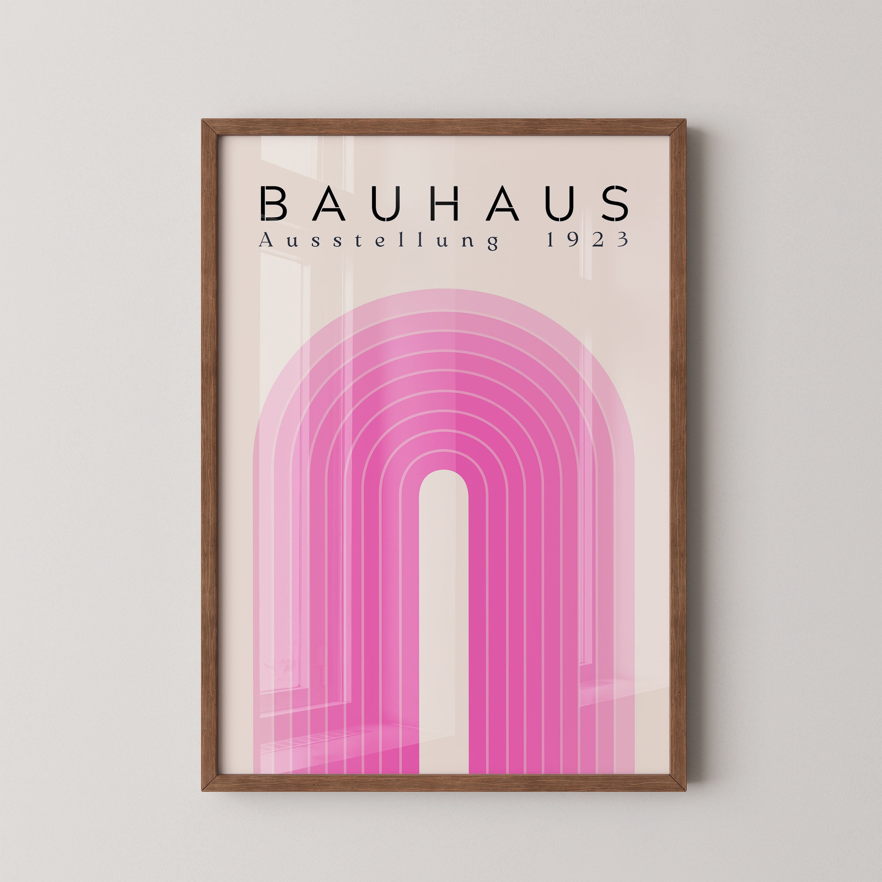 Bauhaus Pink Arch Geometry
