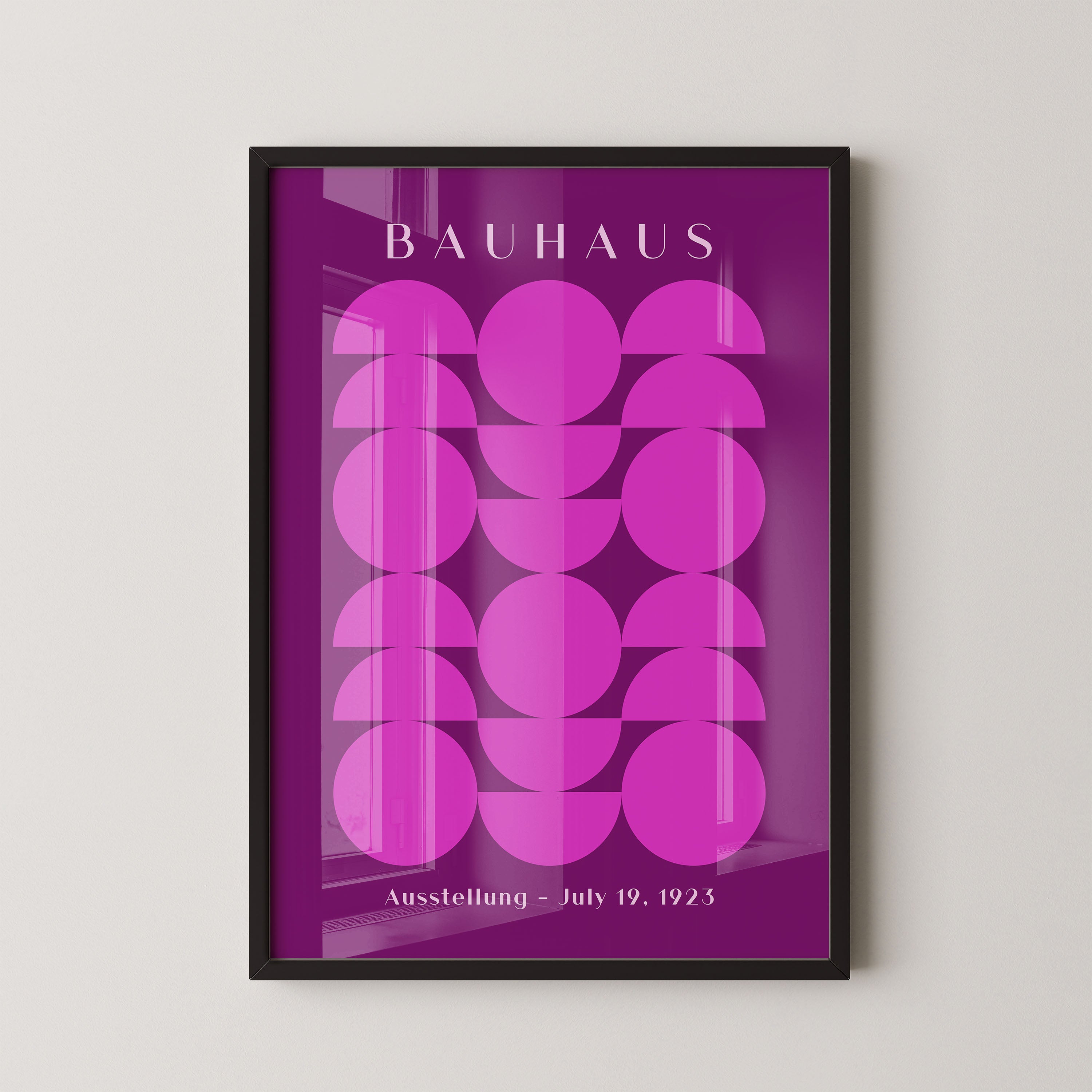 Bauhaus Pink Geometry Exhibition