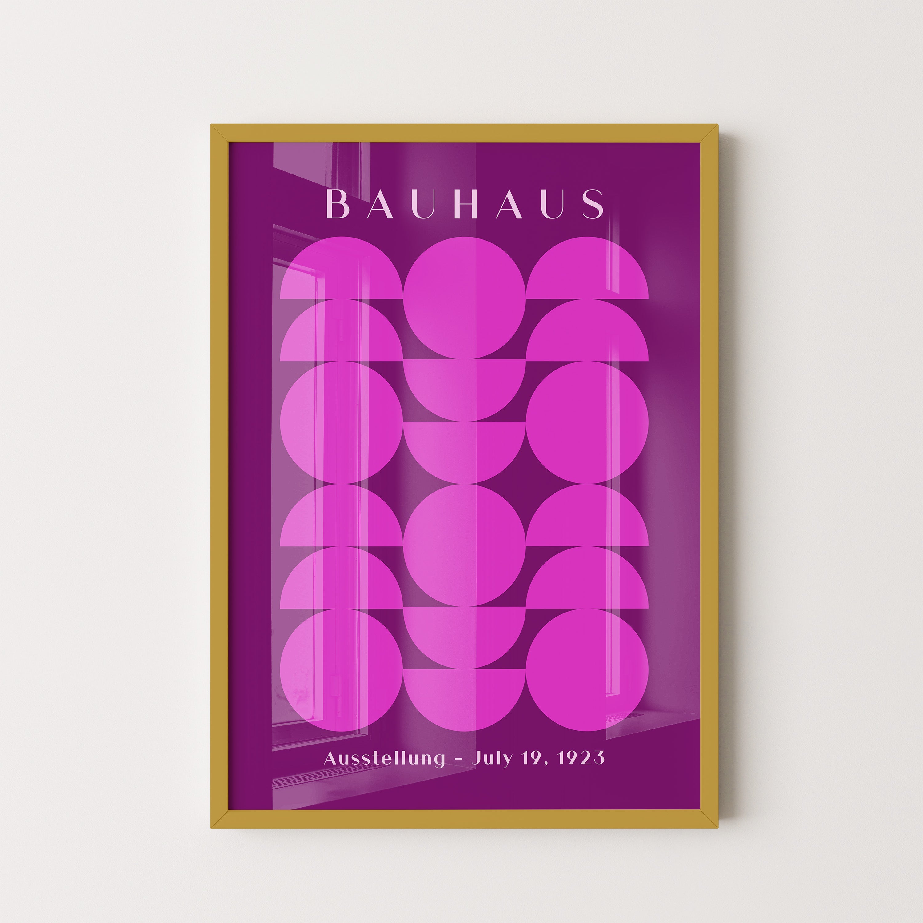Bauhaus Pink Geometry Exhibition