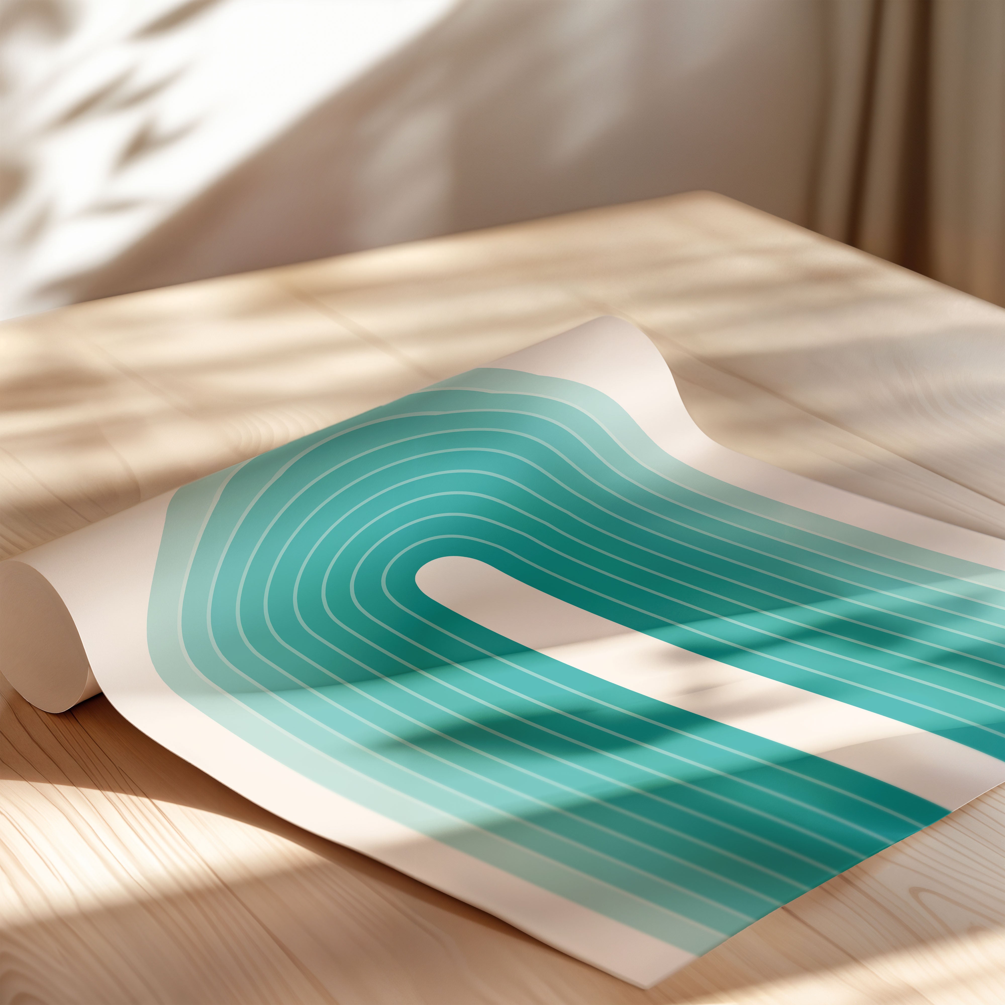 Bauhaus Radiant Arch In Teal