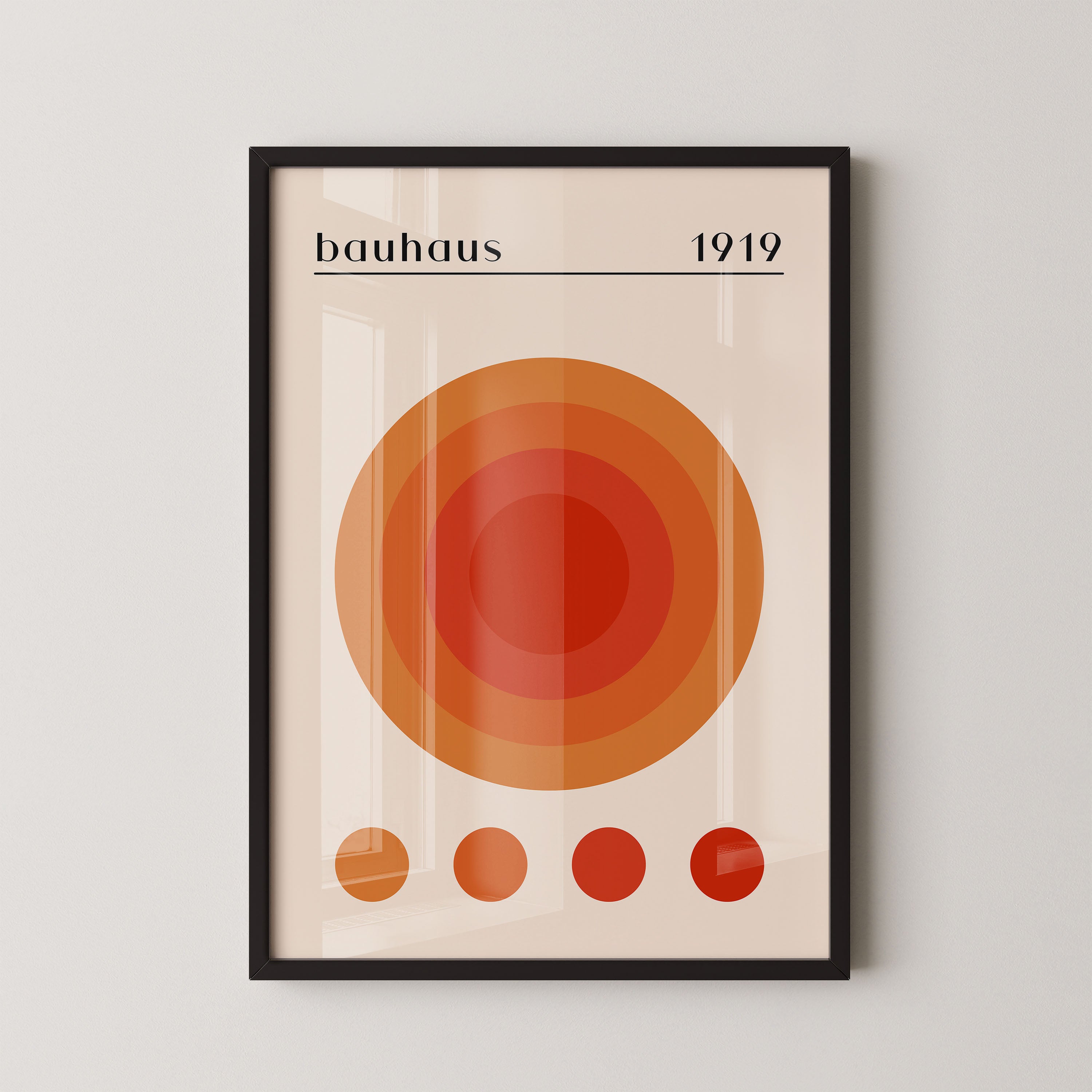 Bauhaus Concentric Study In Warm Orange