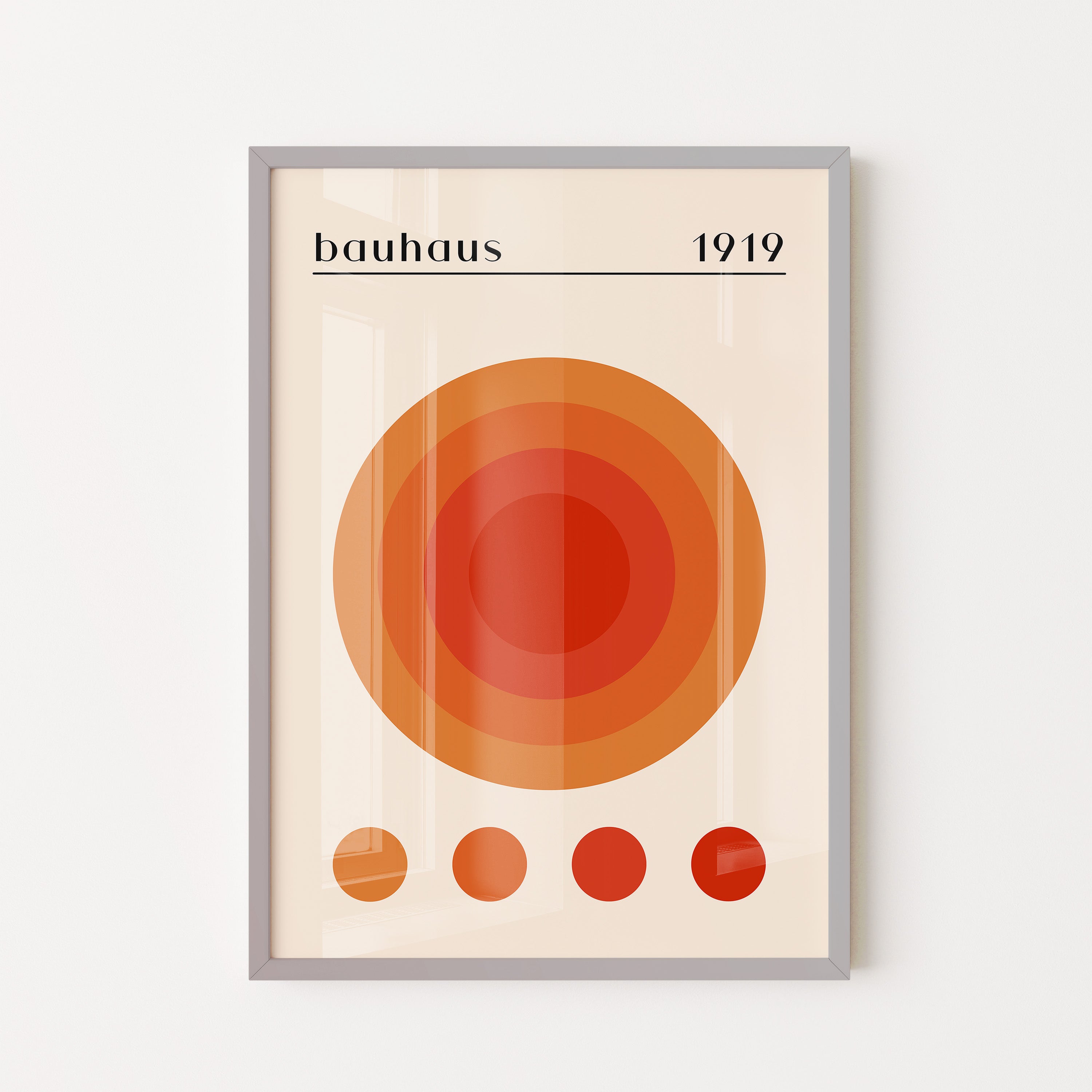 Bauhaus Concentric Study In Warm Orange