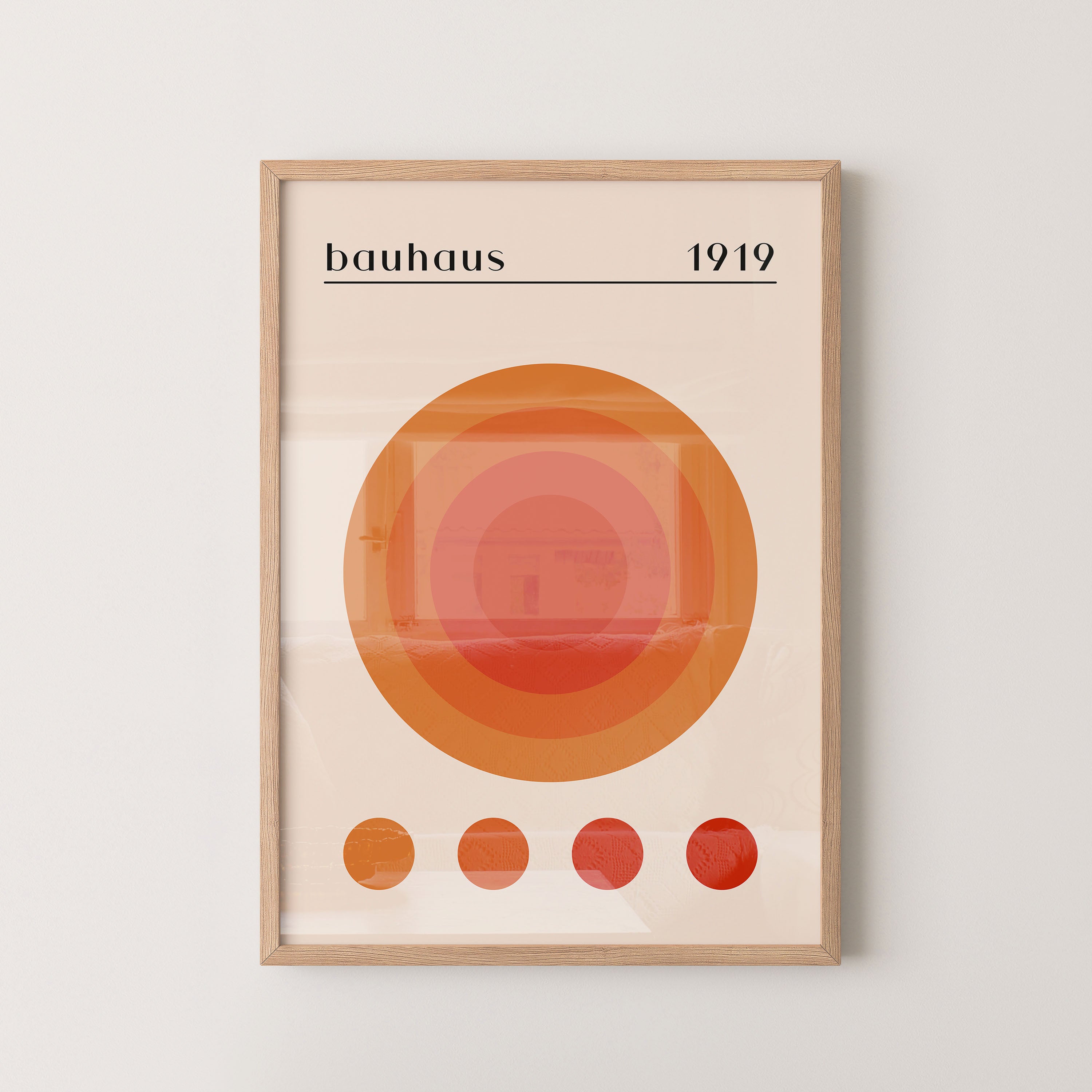 Bauhaus Concentric Study In Warm Orange