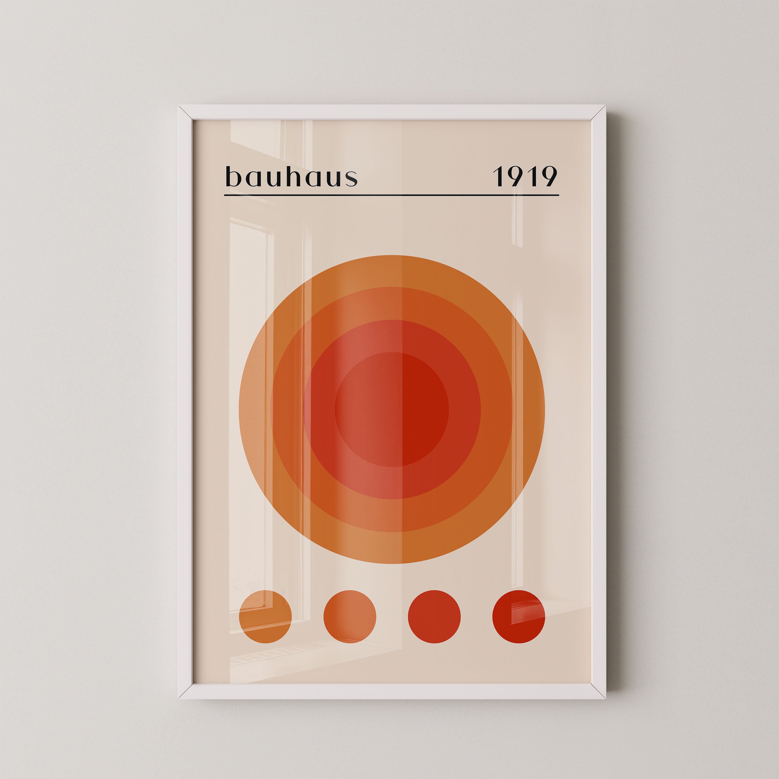 Bauhaus Concentric Study In Warm Orange