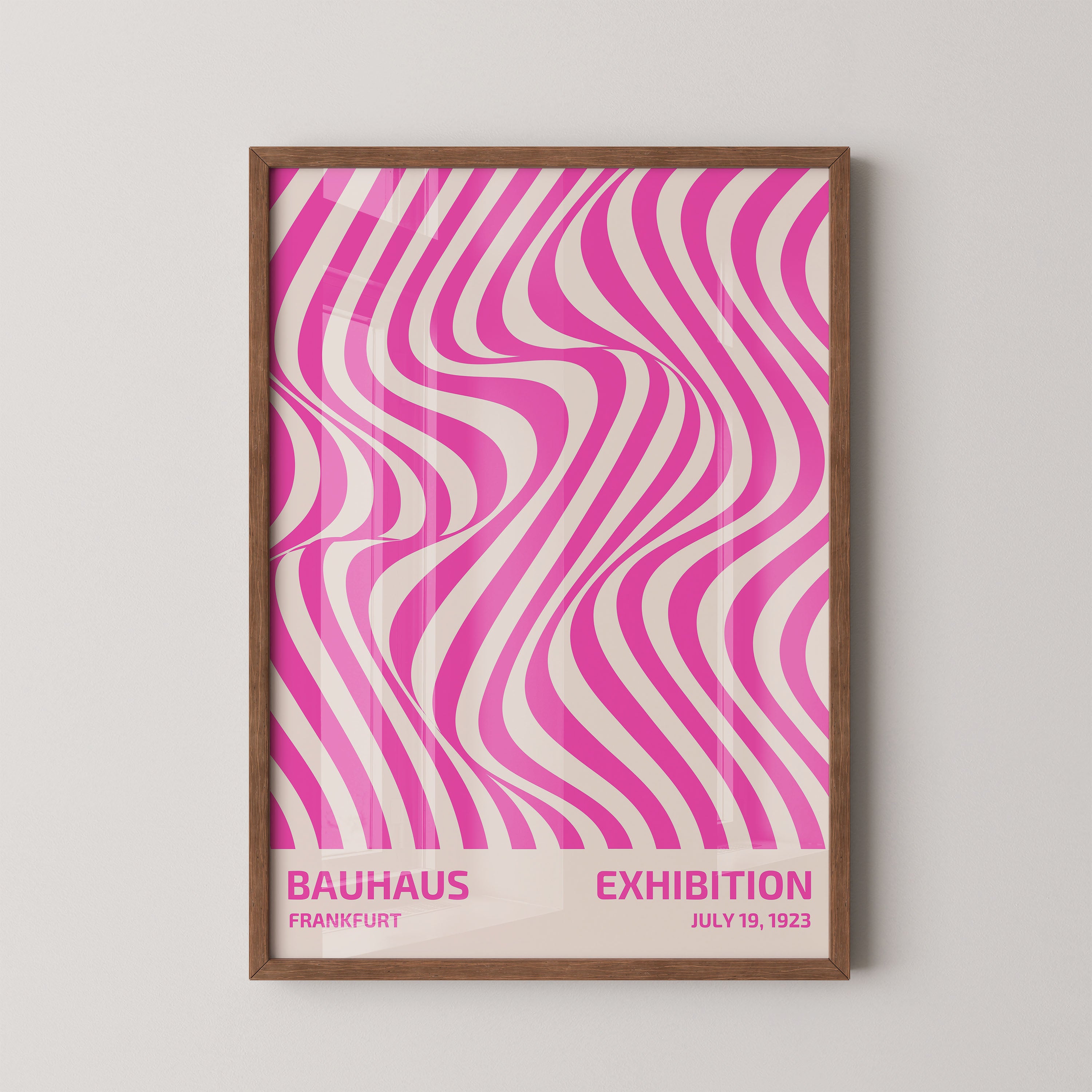 Bauhaus Waves In Blush Pink