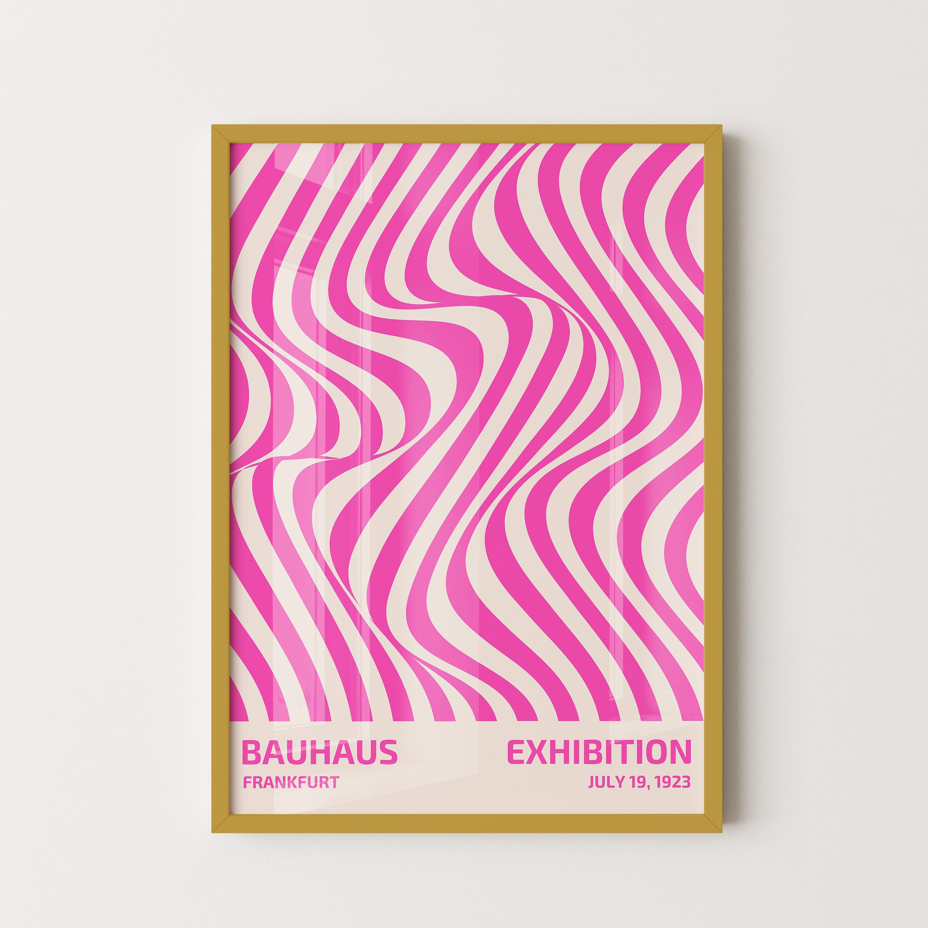 Bauhaus Waves In Blush Pink