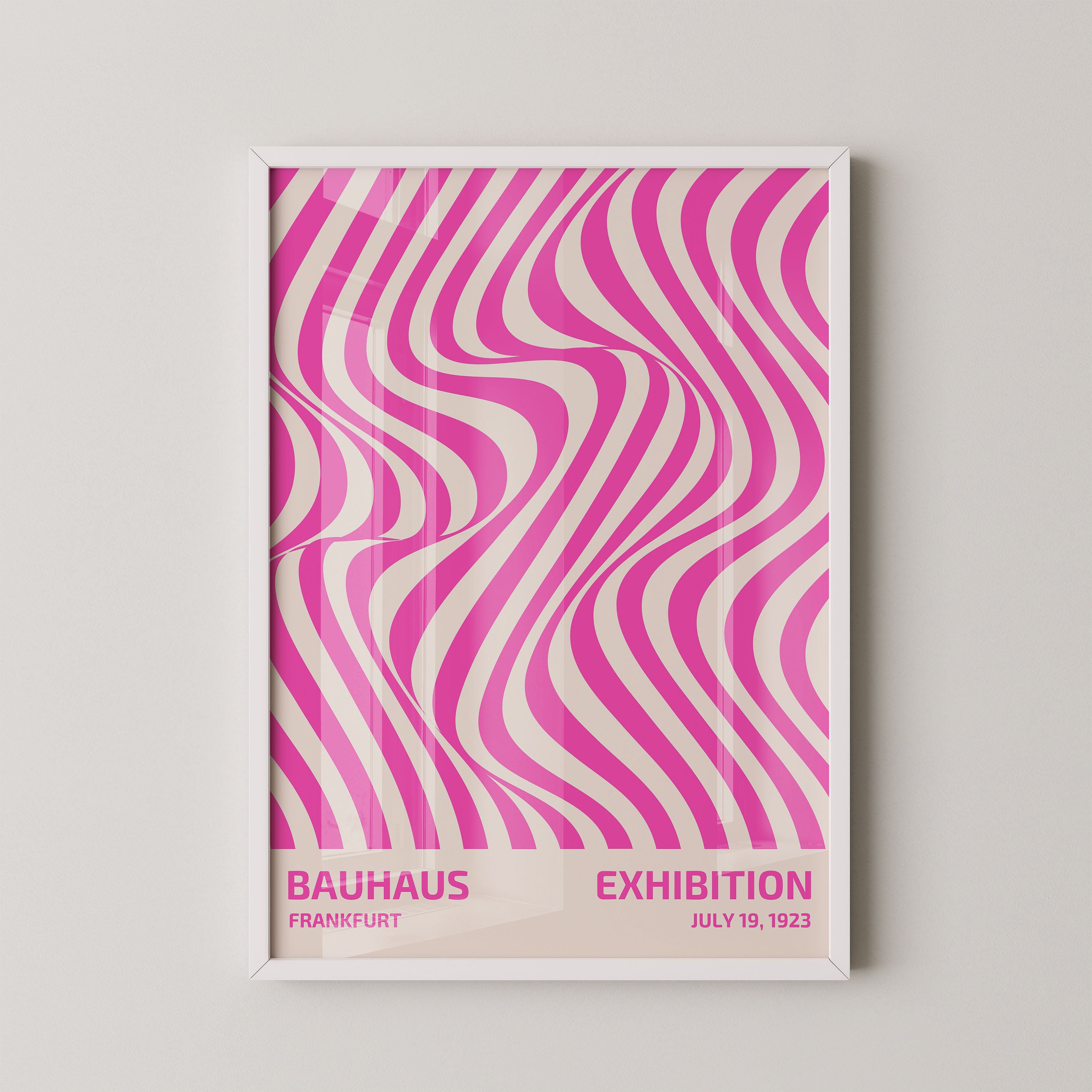 Bauhaus Waves In Blush Pink