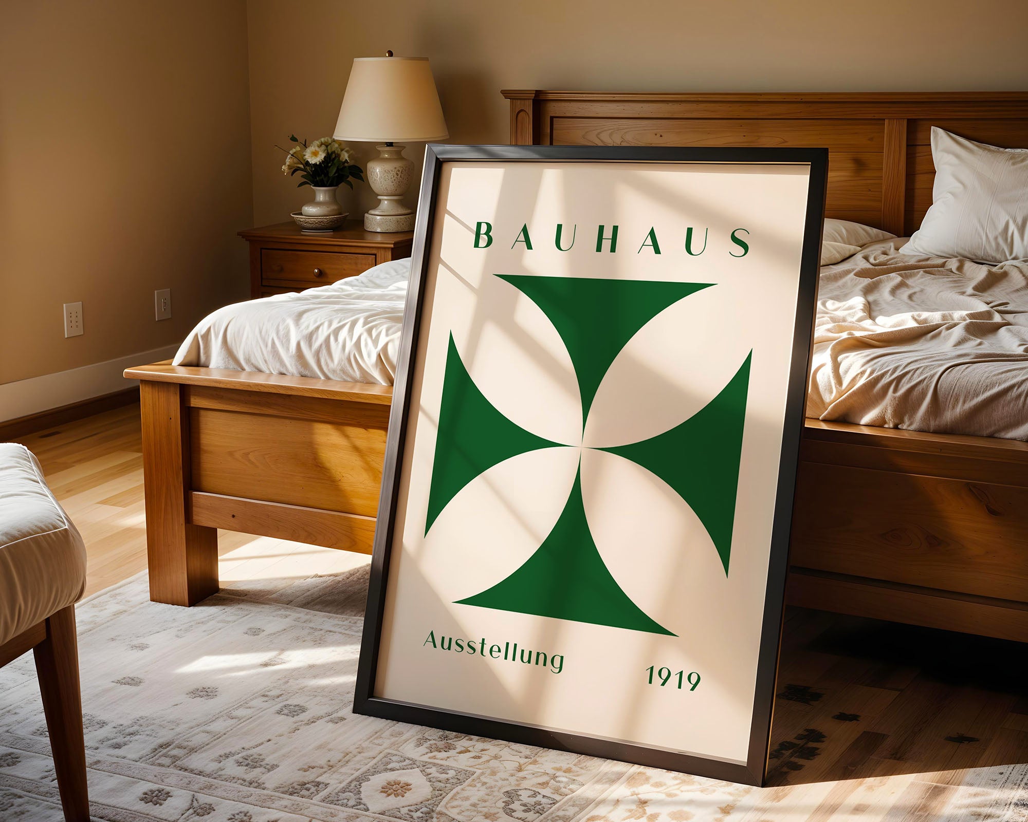 Bauhaus Petals In Forest Green