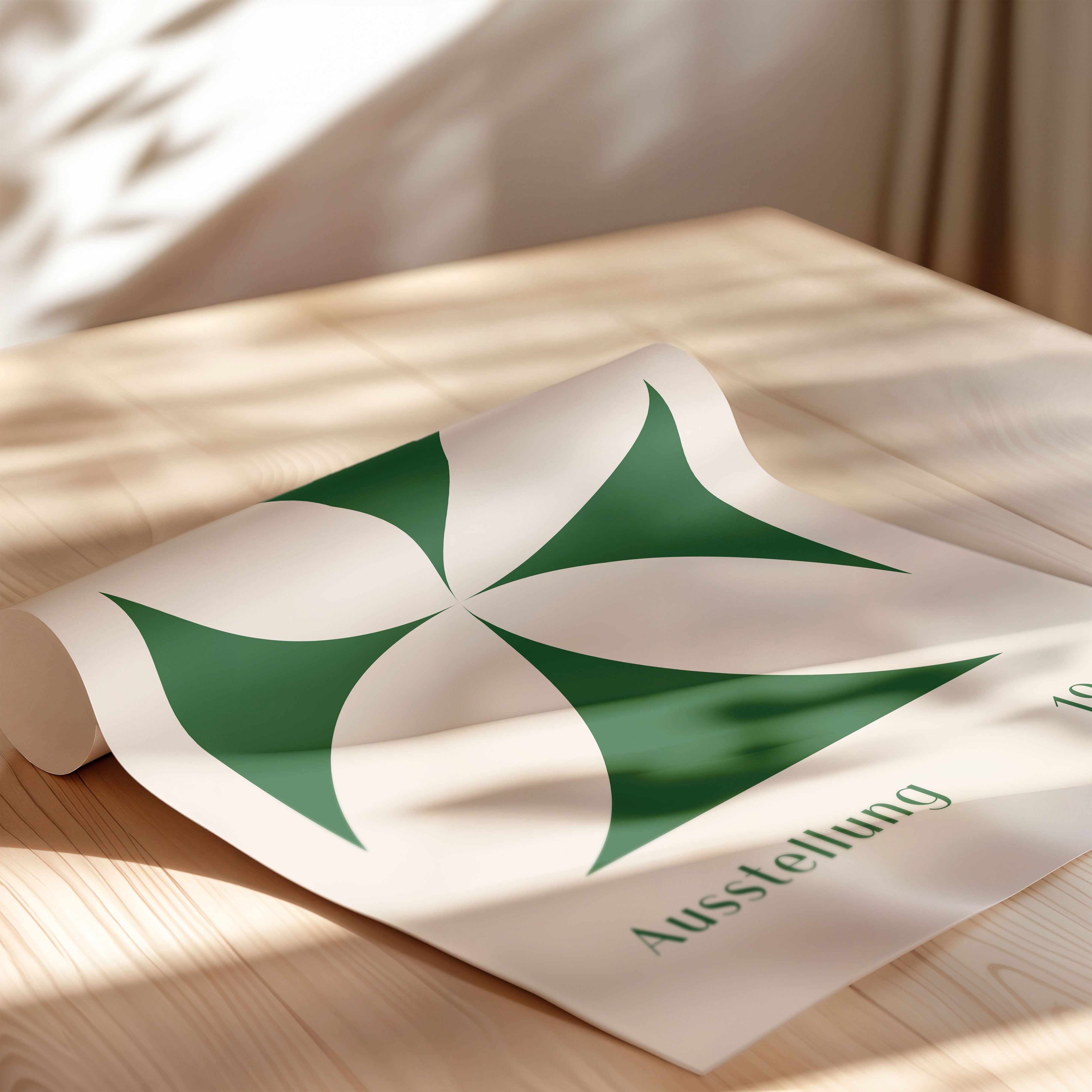 Bauhaus Petals In Forest Green