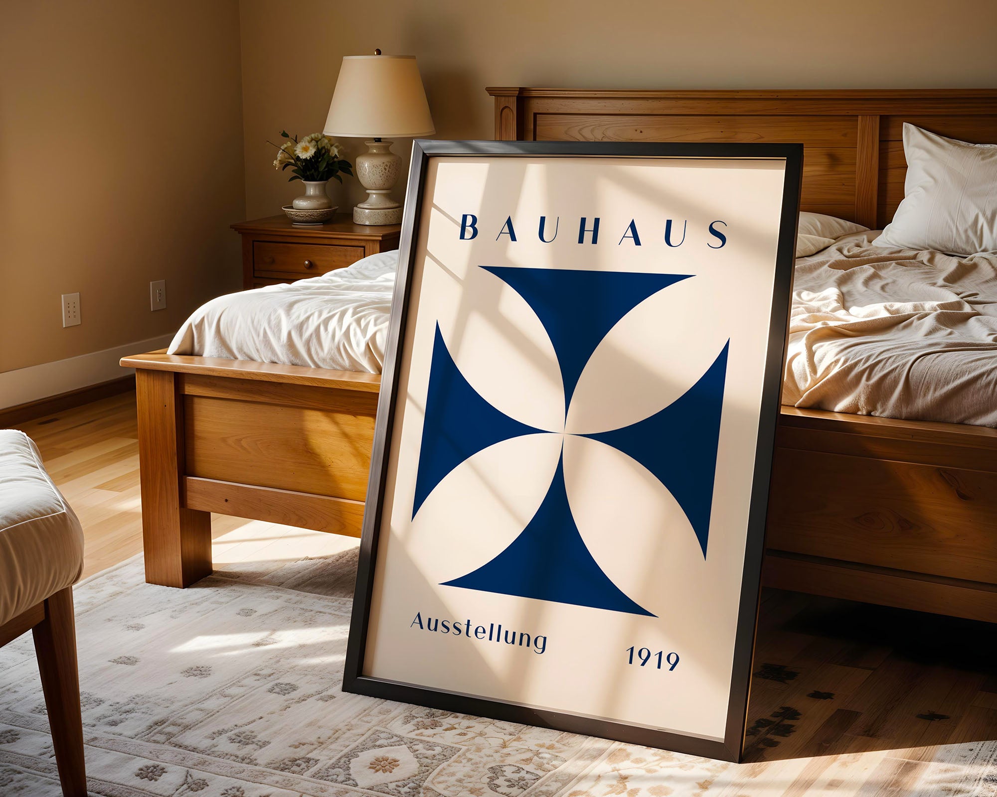 Bauhaus Petals In Deep Blue
