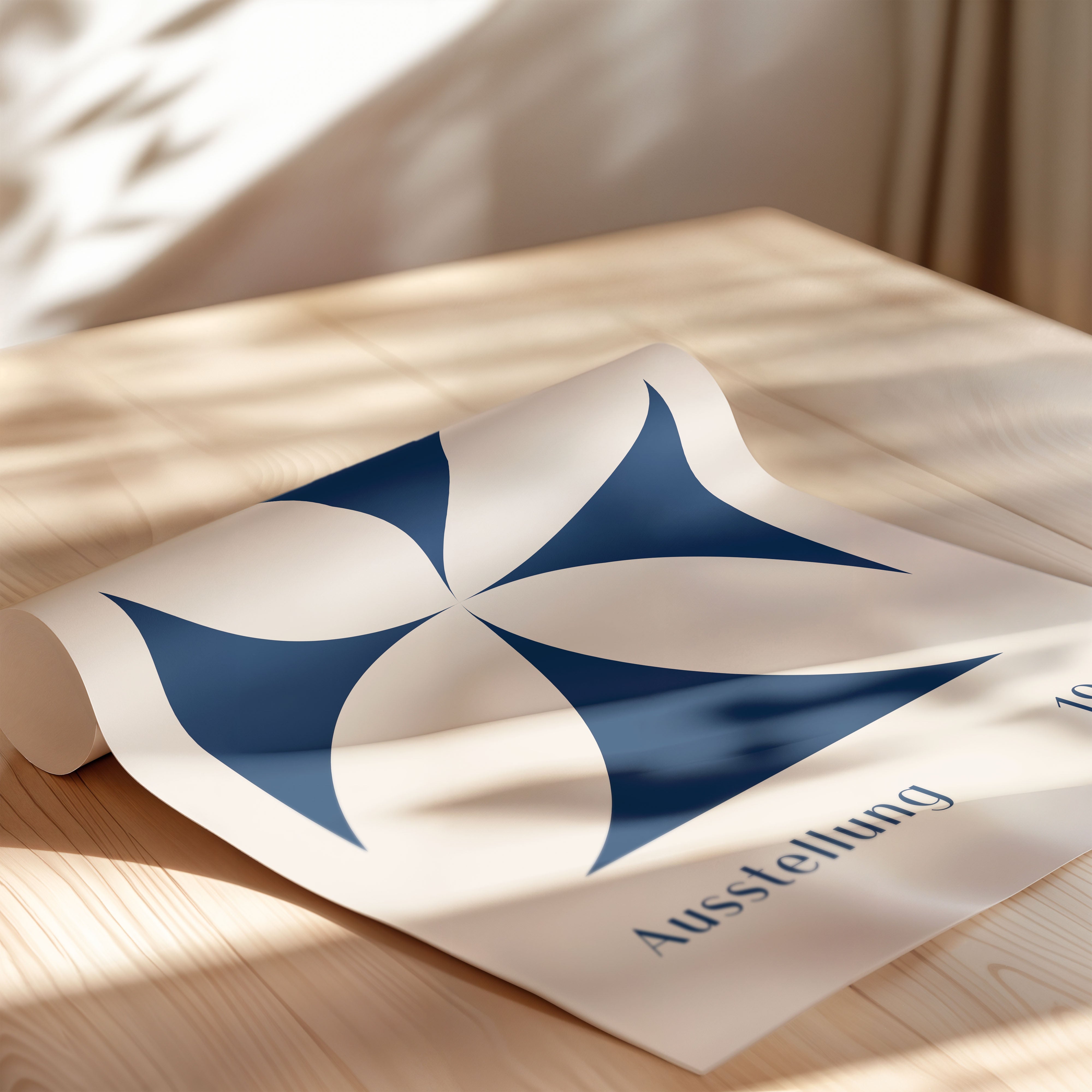 Bauhaus Petals In Deep Blue