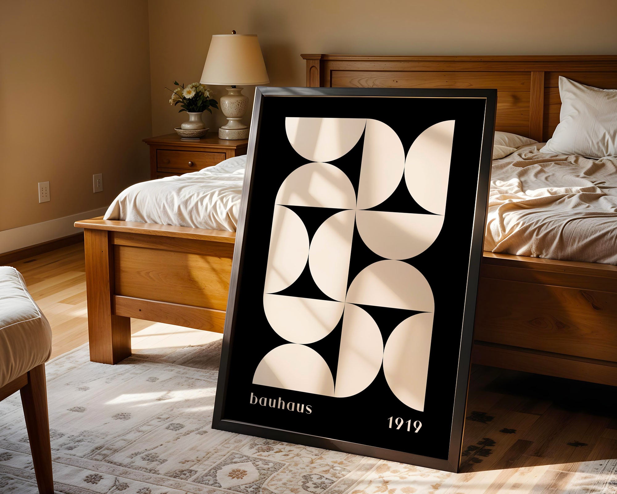 Bauhaus Curves In Midnight Black