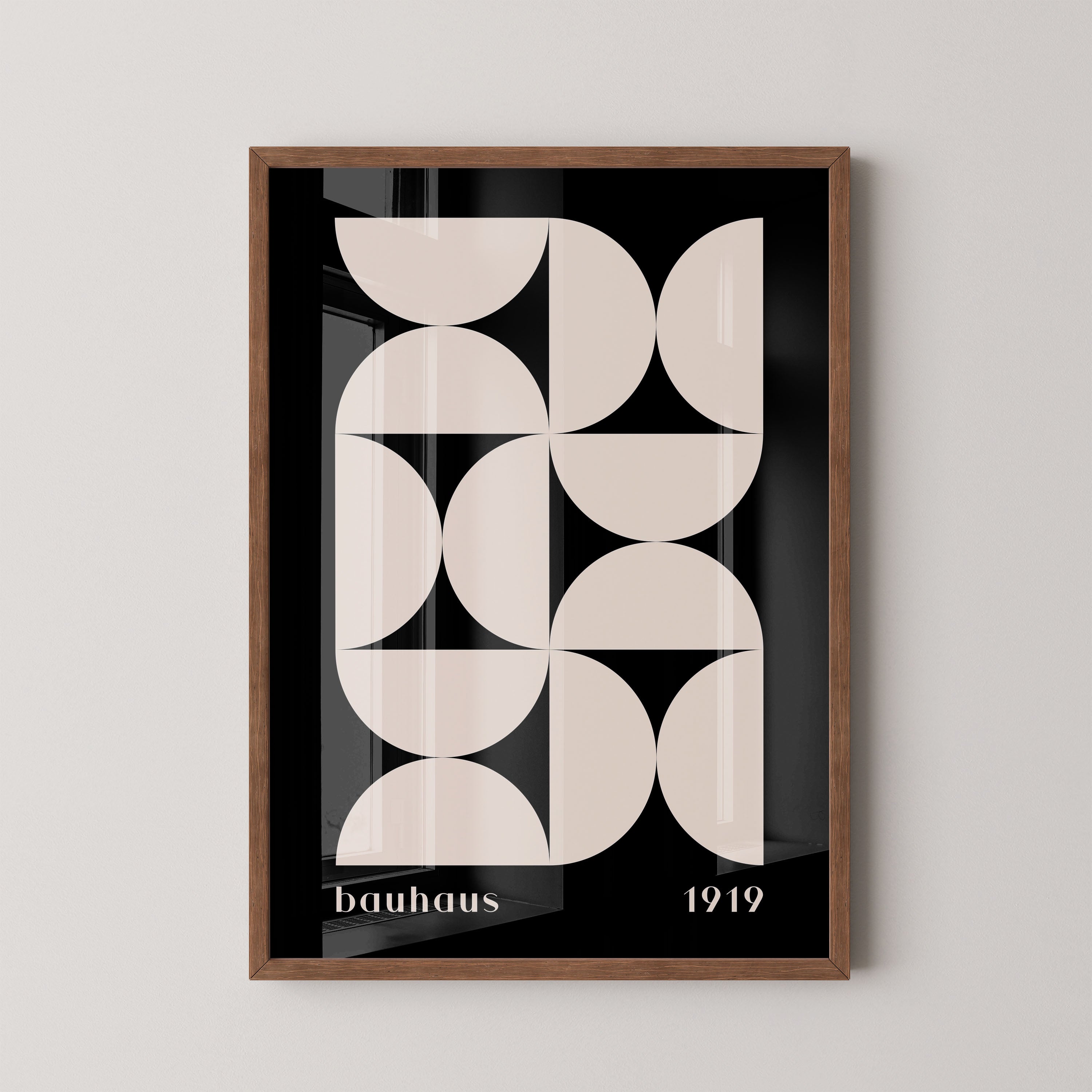 Bauhaus Curves In Midnight Black